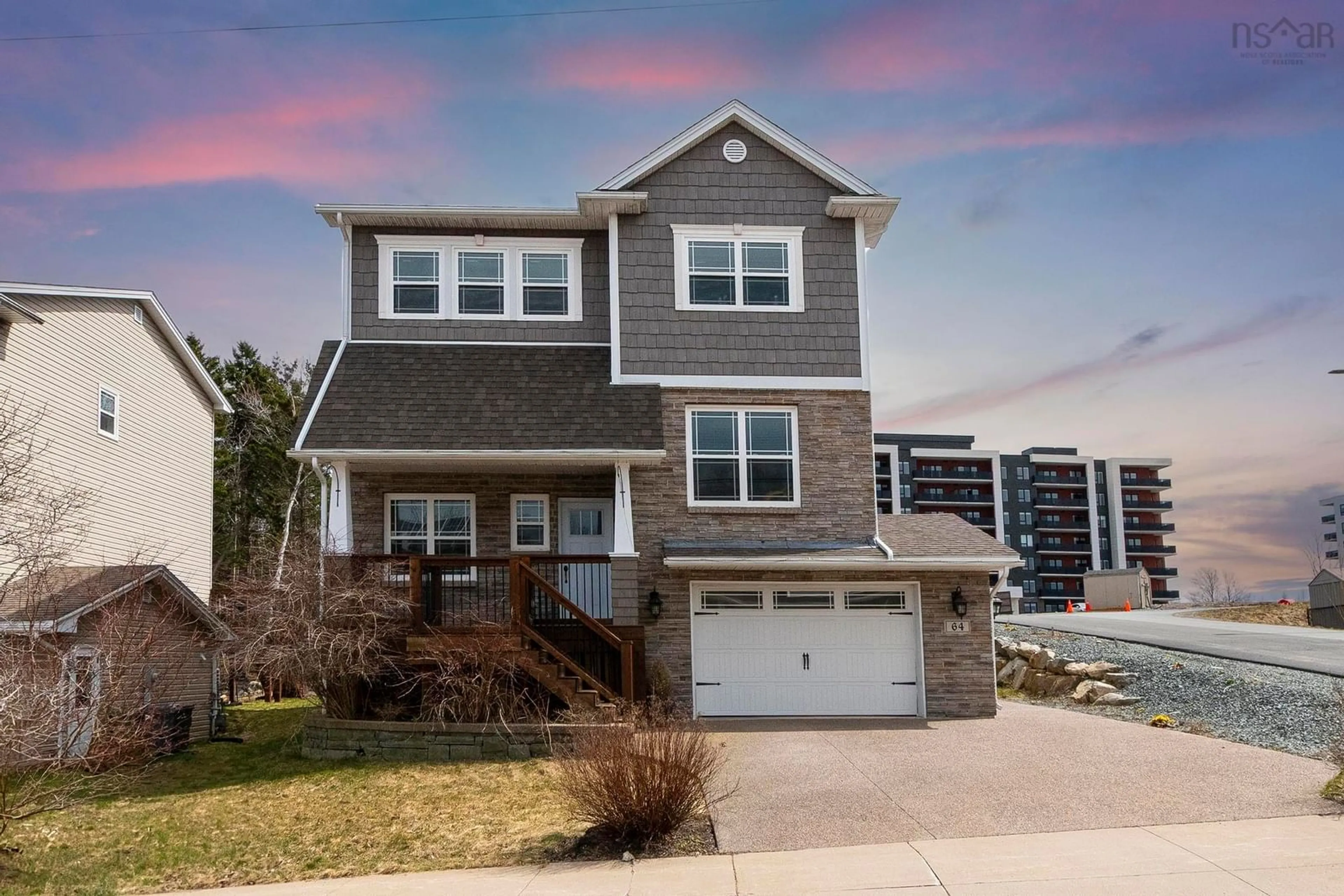 Home with vinyl exterior material, street for 64 Cannon Terr, Dartmouth Nova Scotia B3A 0A1