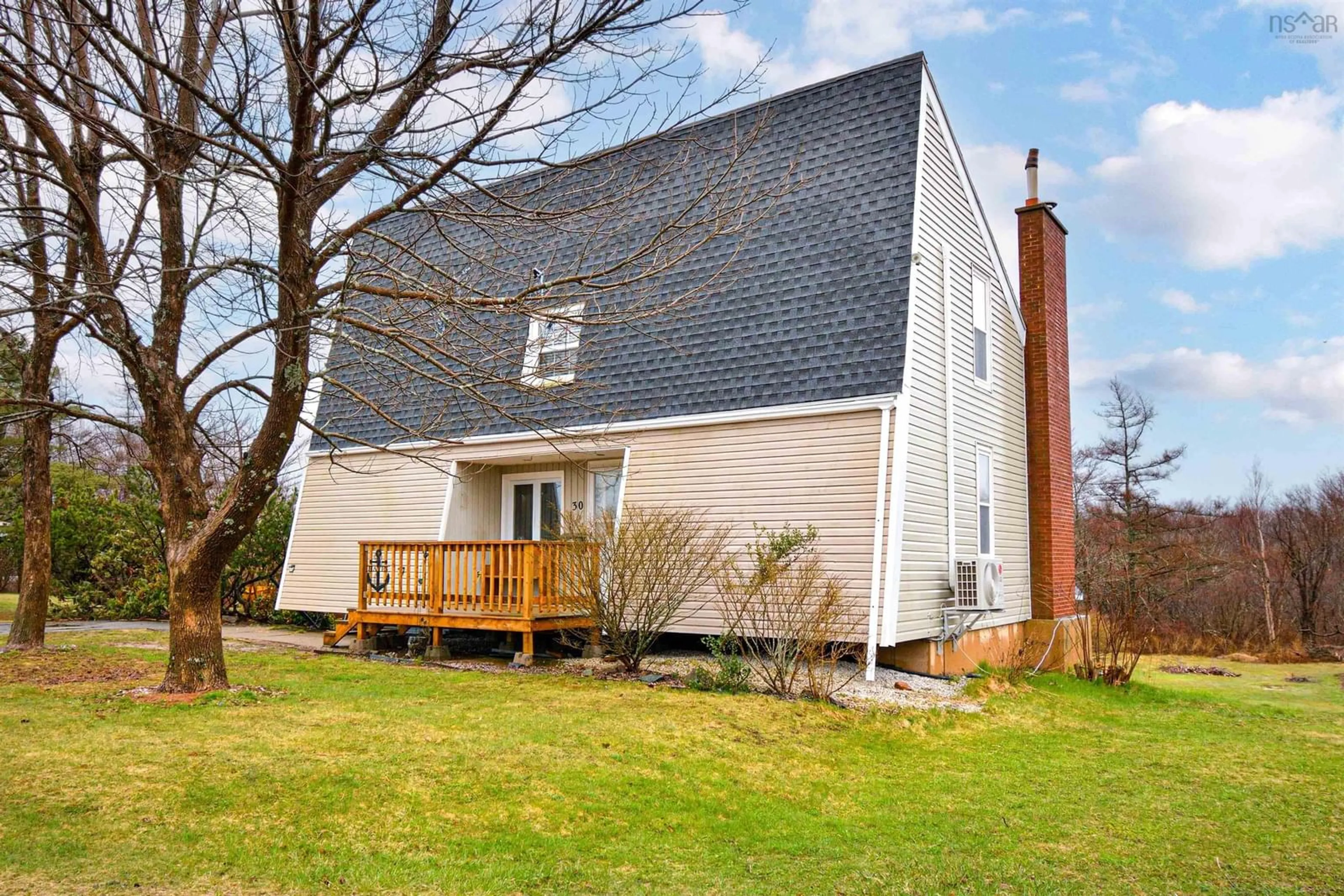 Home with vinyl exterior material, street for 30 Chant St, Reserve Mines Nova Scotia B1E 1B2