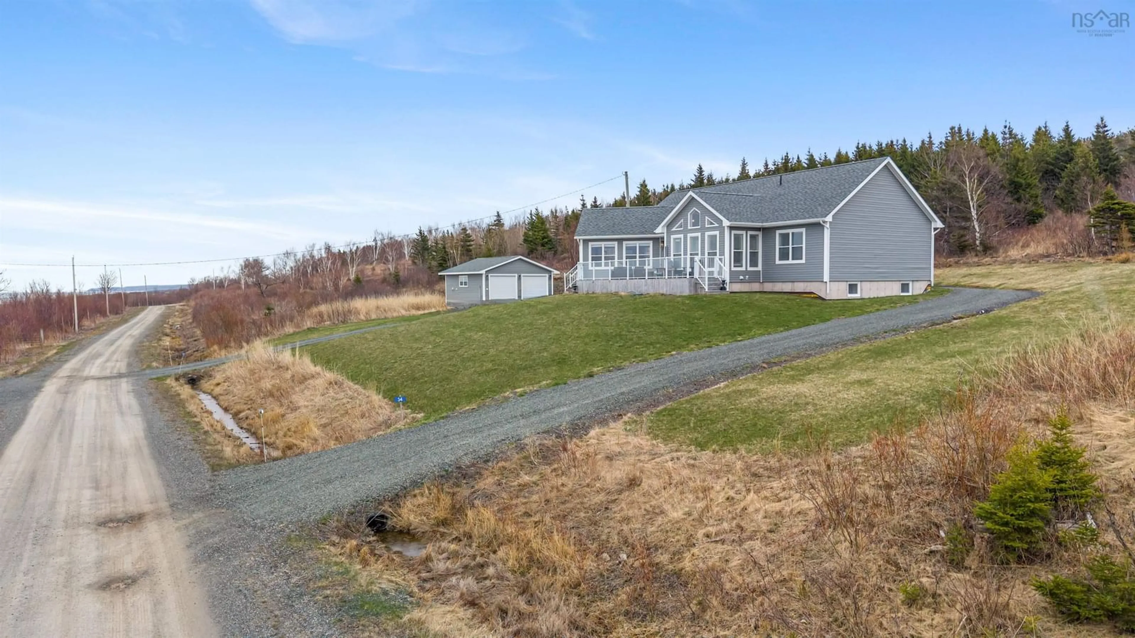A pic from outside/outdoor area/front of a property/back of a property/a pic from drone, street for 34 Birchwood Ridge, Arisaig Nova Scotia B2G 2L1