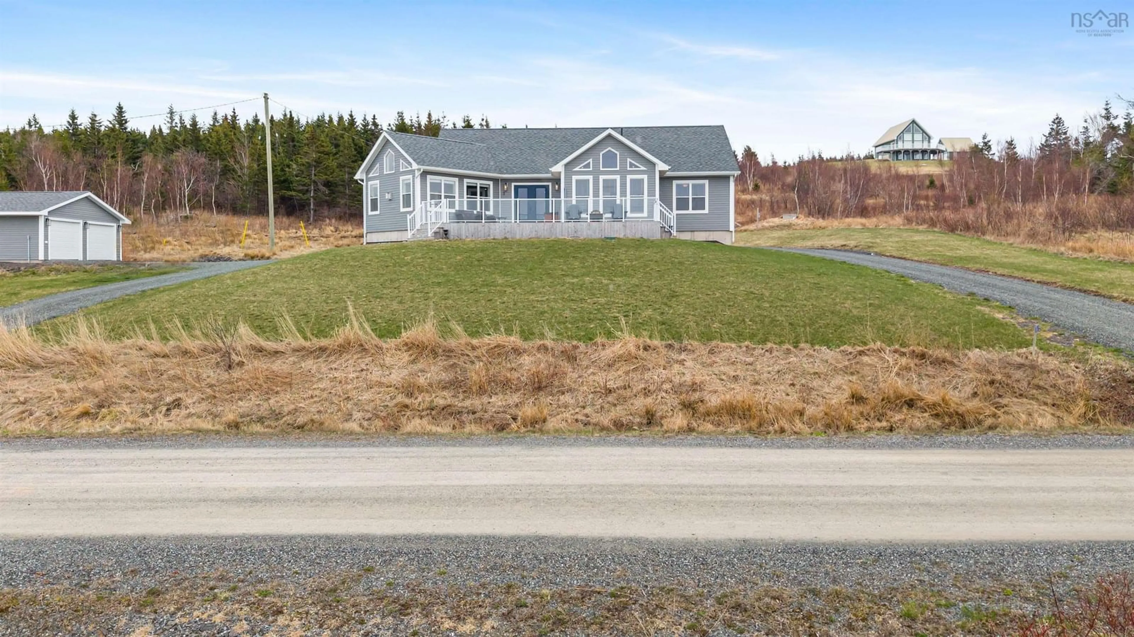 Home with vinyl exterior material, street for 34 Birchwood Ridge, Arisaig Nova Scotia B2G 2L1