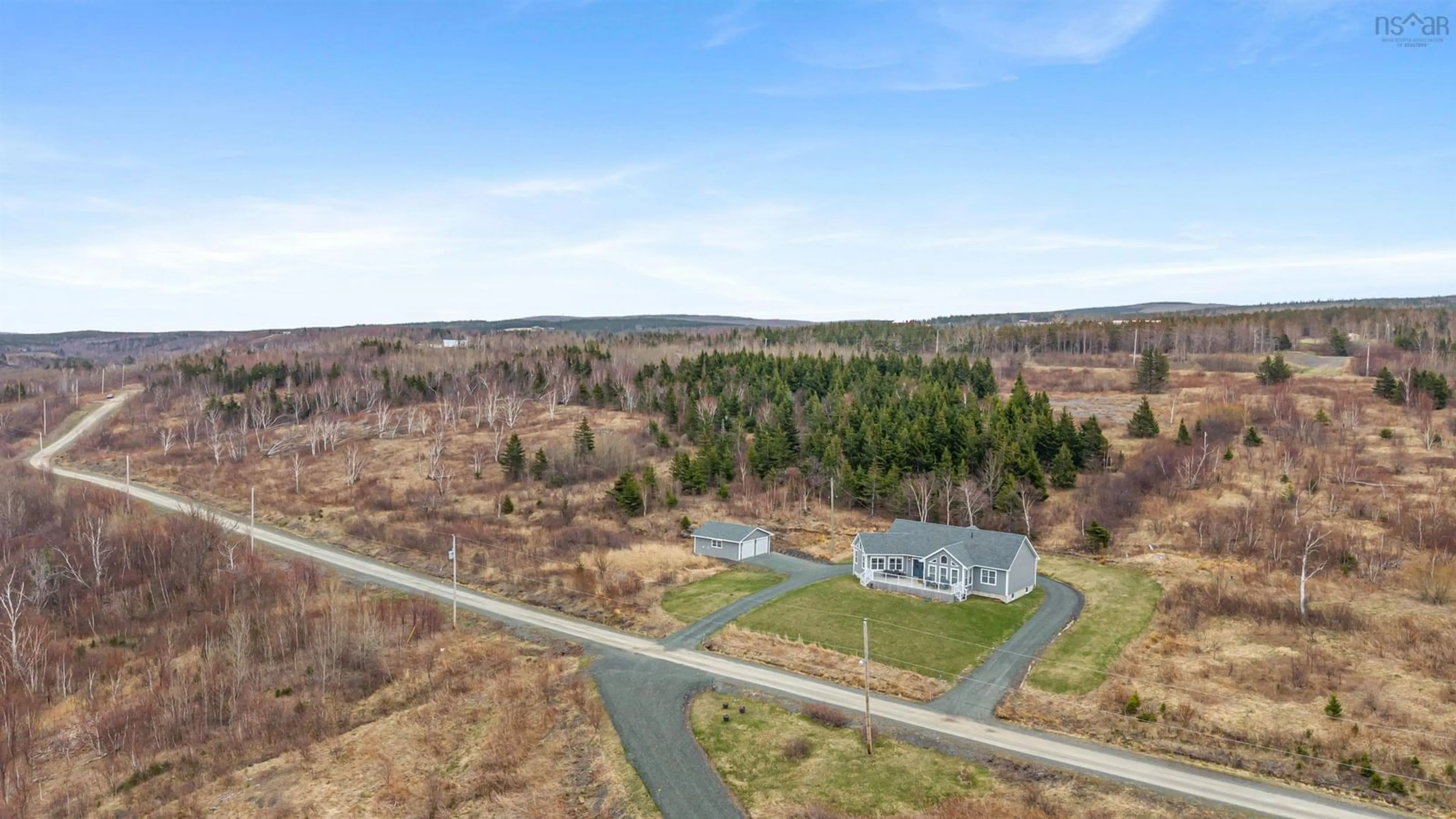 A pic from outside/outdoor area/front of a property/back of a property/a pic from drone, water/lake/river/ocean view for 34 Birchwood Ridge, Arisaig Nova Scotia B2G 2L1