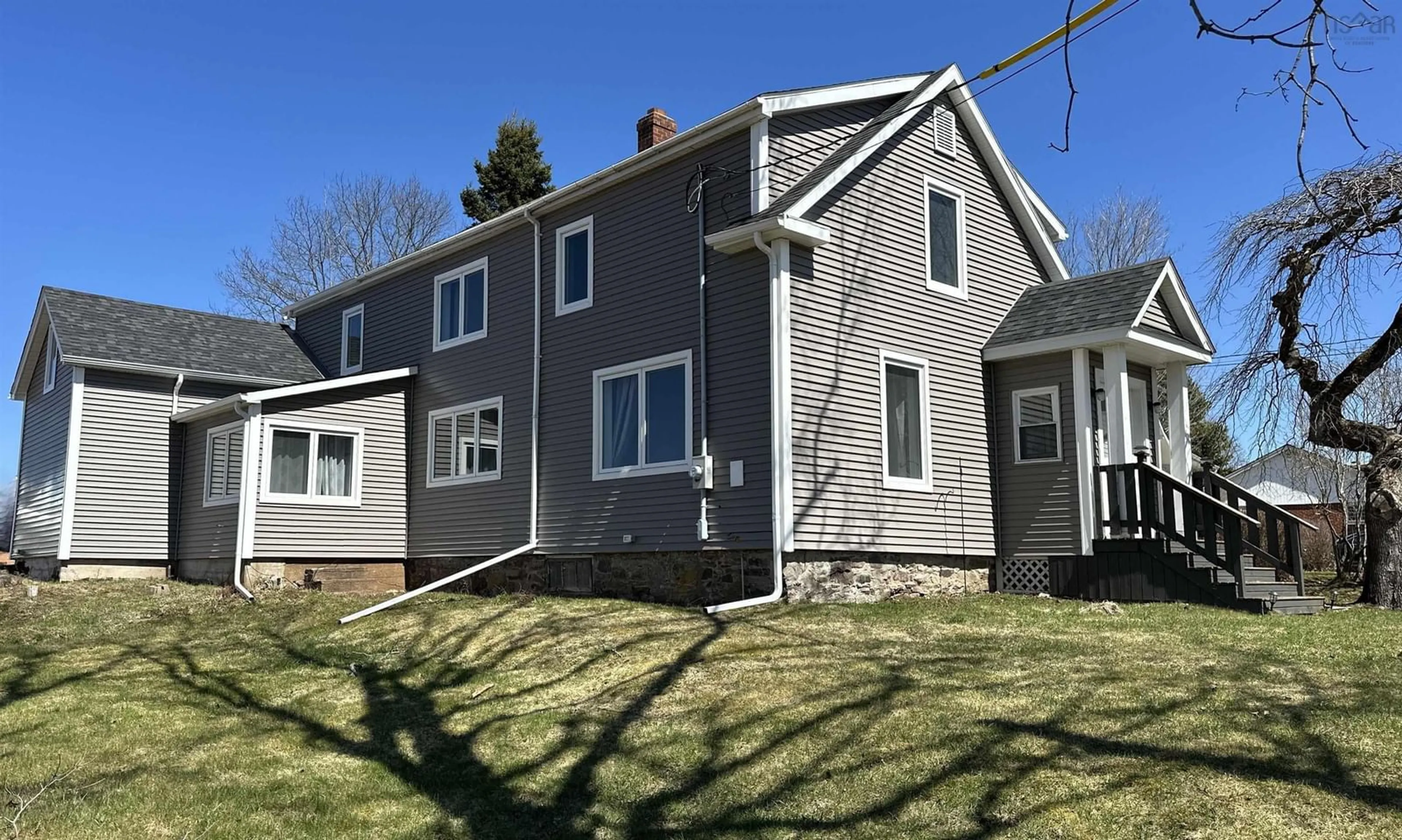 Home with vinyl exterior material, street for 1429 East Prince St, Salmon River Nova Scotia B2N 6M7