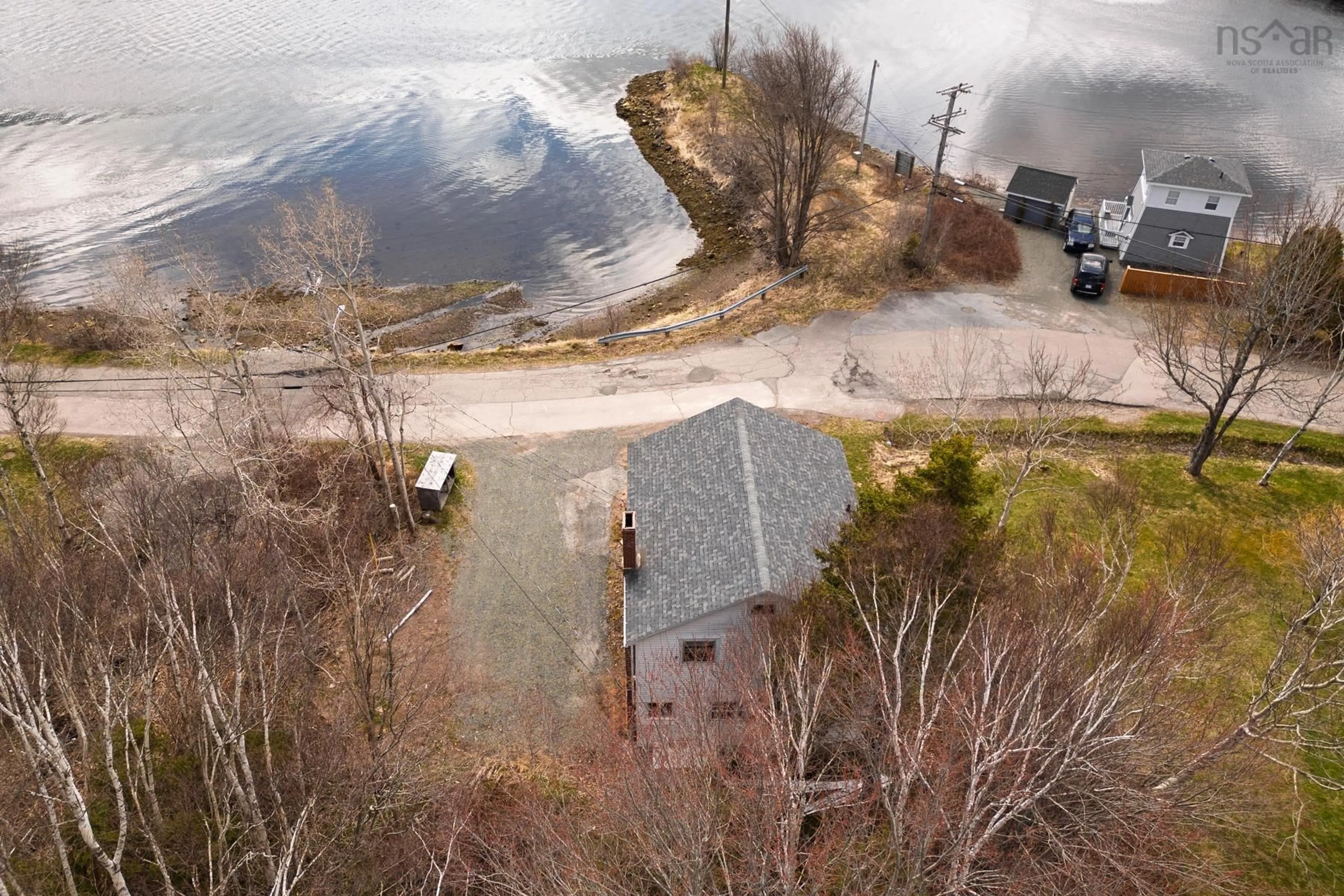 A pic from outside/outdoor area/front of a property/back of a property/a pic from drone, mountain view for 55 Sunrise Dr, Westmount Nova Scotia B1R 1N6