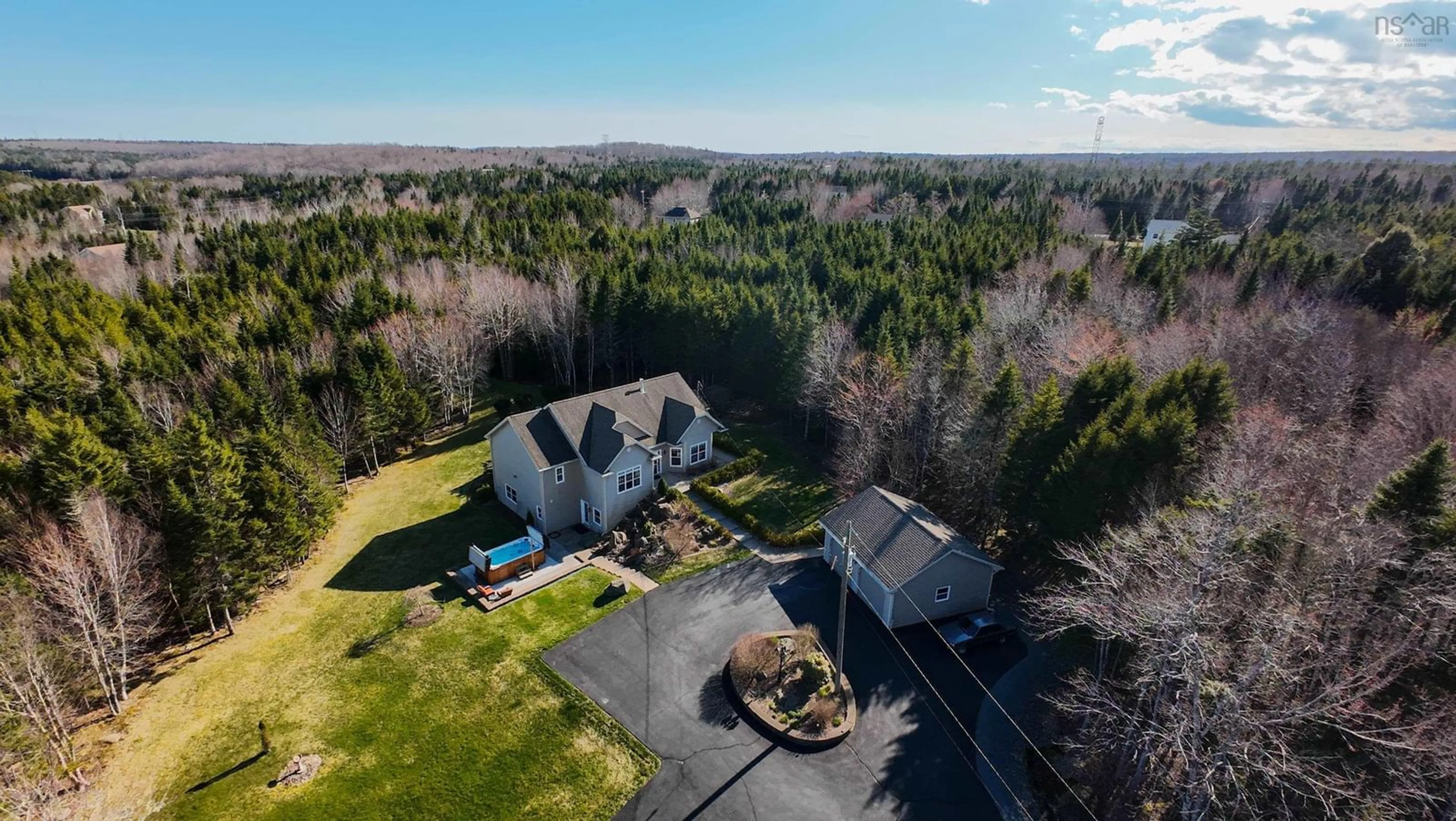 A pic from outside/outdoor area/front of a property/back of a property/a pic from drone, unknown for 86 Sloane Crt, Hammonds Plains Nova Scotia B4B 2A4
