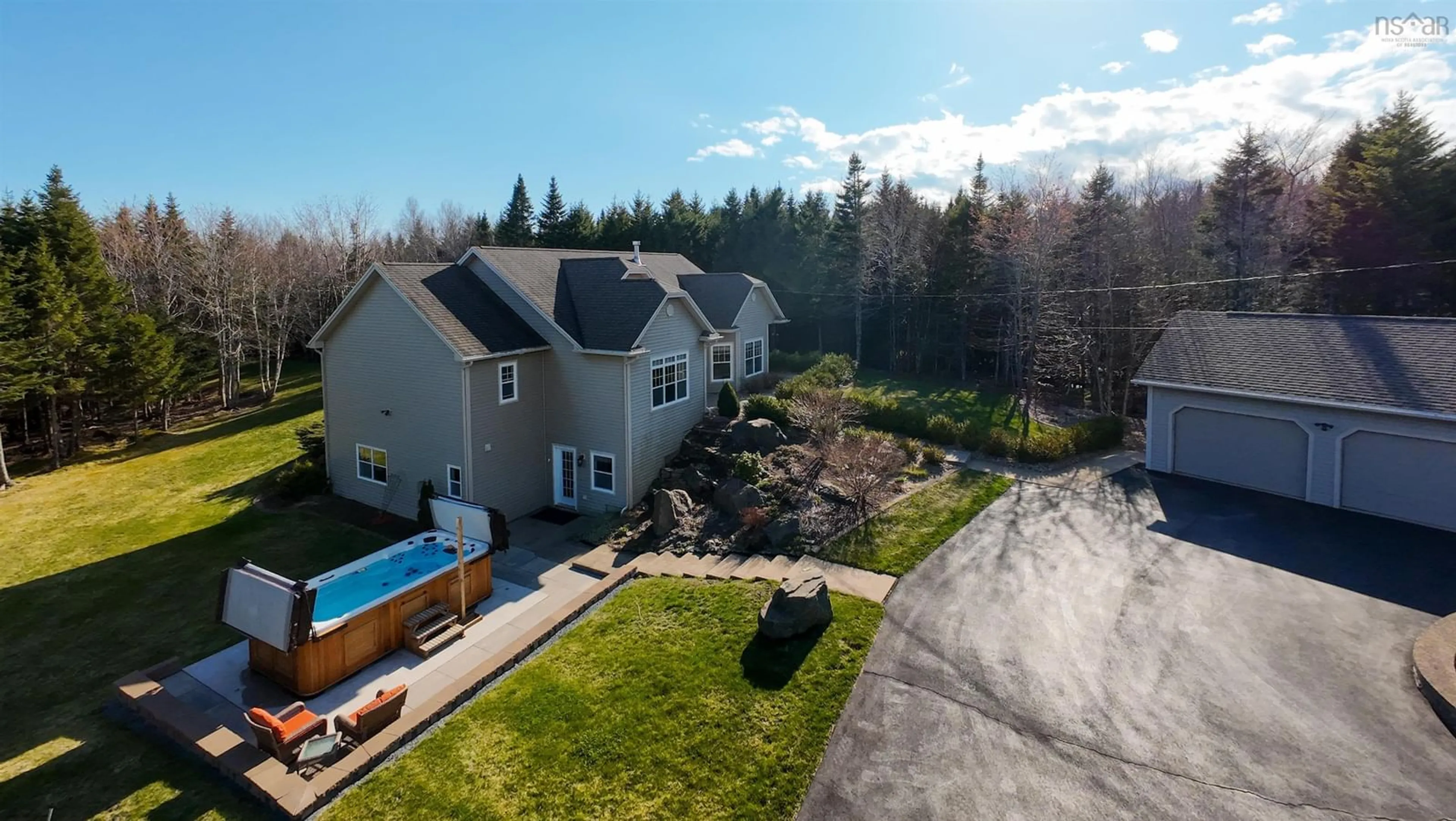 A pic from outside/outdoor area/front of a property/back of a property/a pic from drone, unknown for 86 Sloane Crt, Hammonds Plains Nova Scotia B4B 2A4