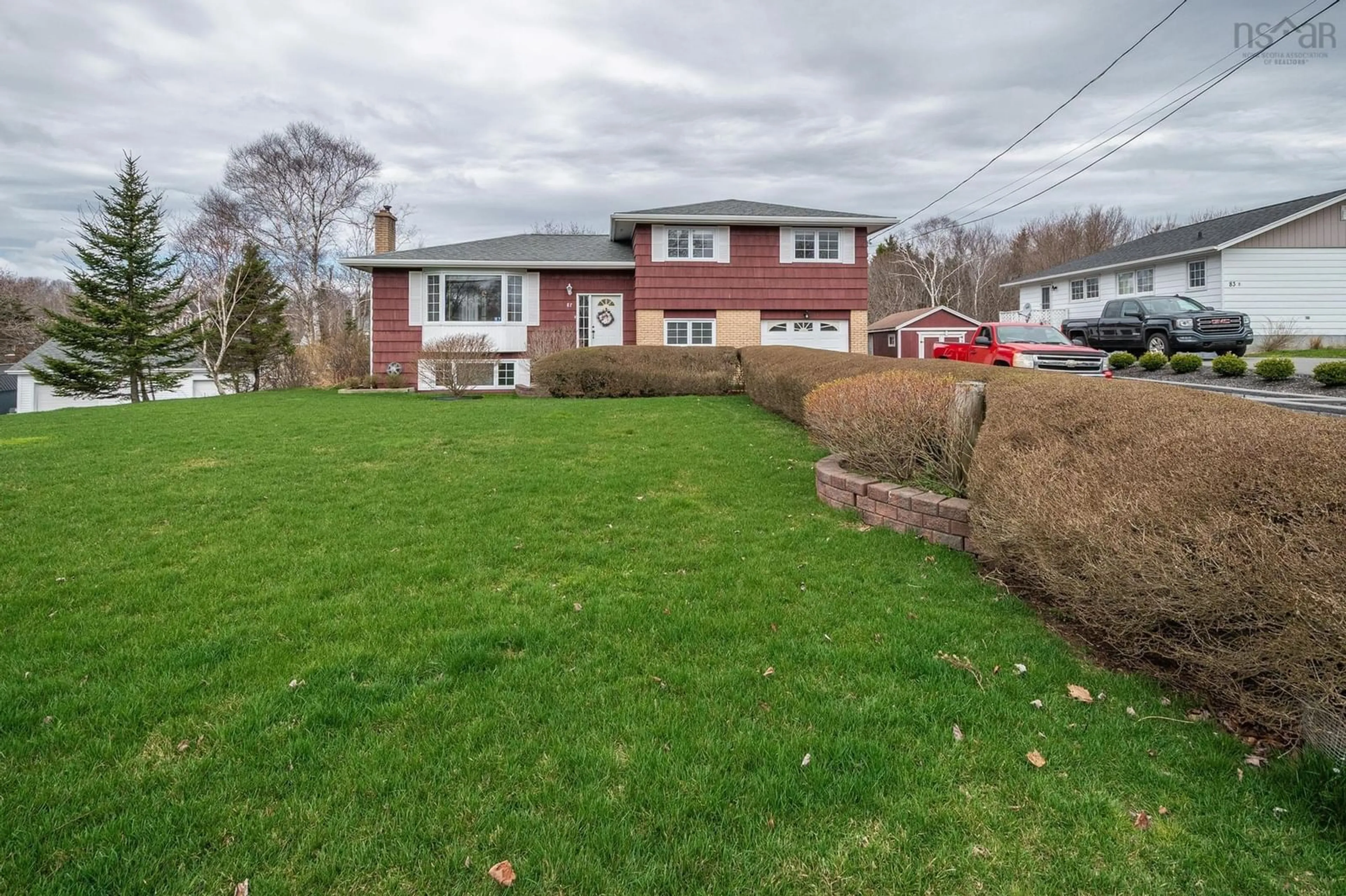 A pic from outside/outdoor area/front of a property/back of a property/a pic from drone, street for 87 Riverwood Dr, Timberlea Nova Scotia B3T 1C7