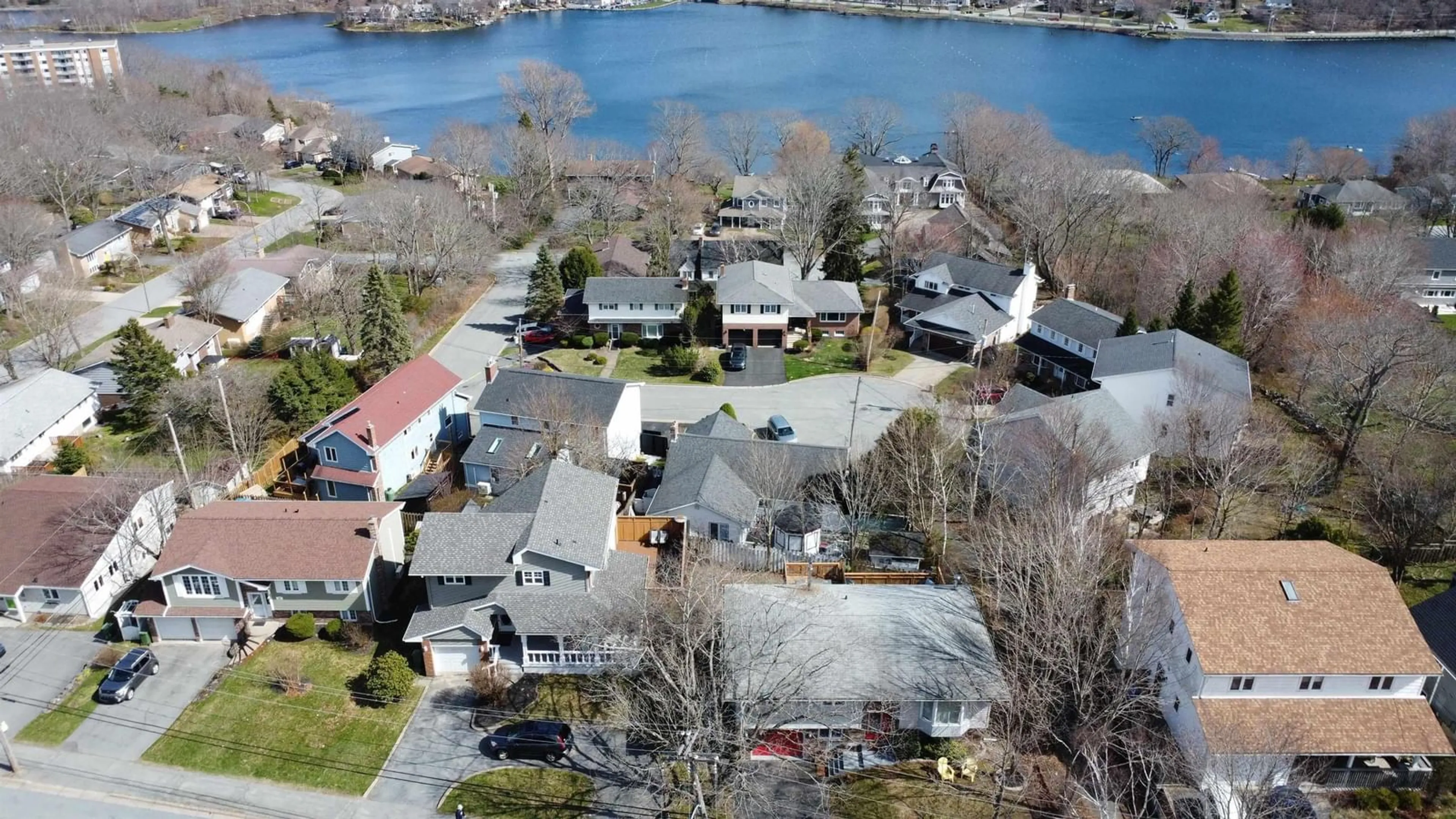 A pic from outside/outdoor area/front of a property/back of a property/a pic from drone, water/lake/river/ocean view for 6 Glen Manor Dr, Dartmouth Nova Scotia B3A 3S5