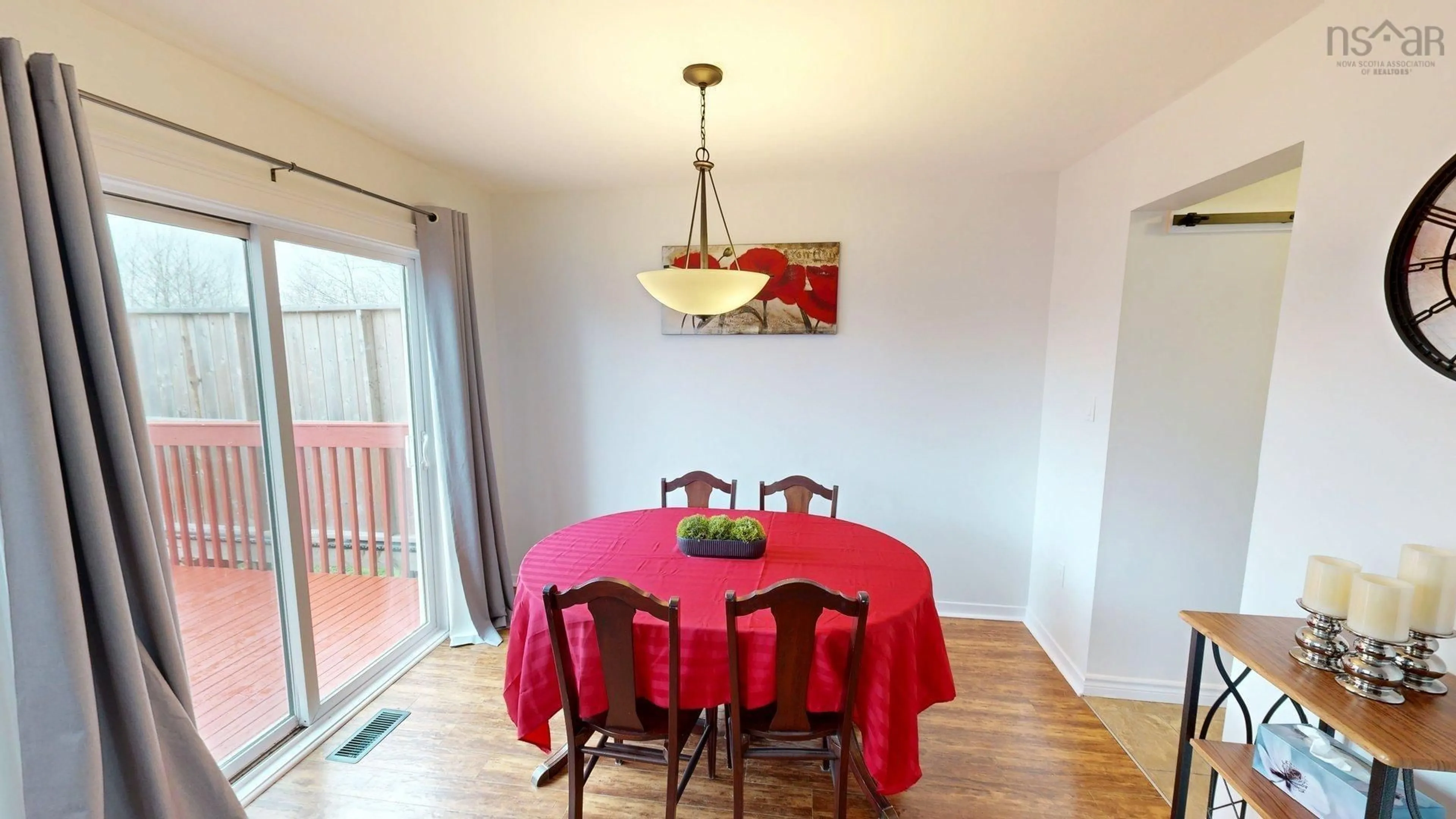 Dining room, wood/laminate floor for 303 Poplar Dr, Cole Harbour Nova Scotia B2W 4K6