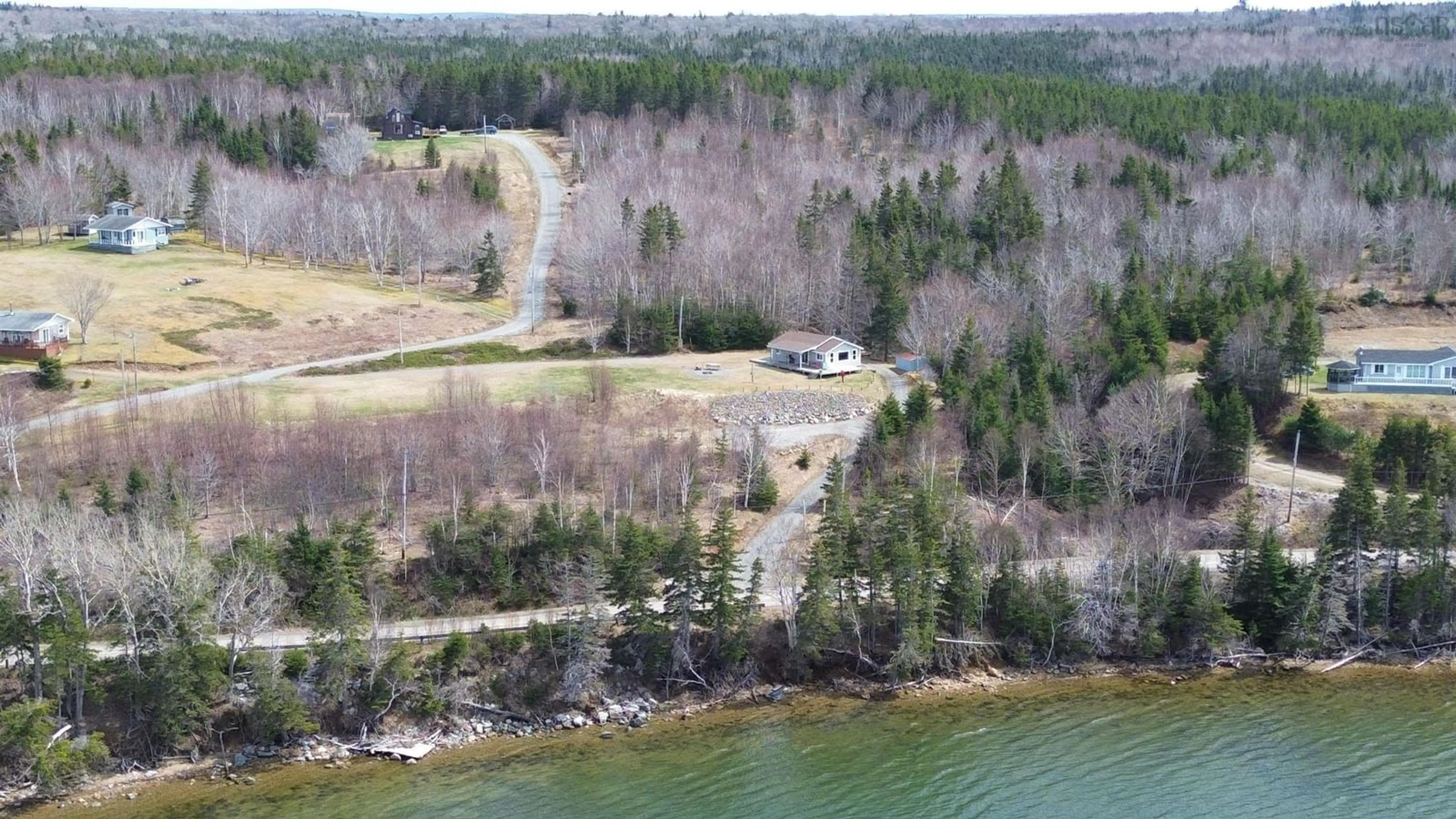 A pic from outside/outdoor area/front of a property/back of a property/a pic from drone, water/lake/river/ocean view for 8972 Kempt Head Rd, Kempt Head Nova Scotia B1X 1R2