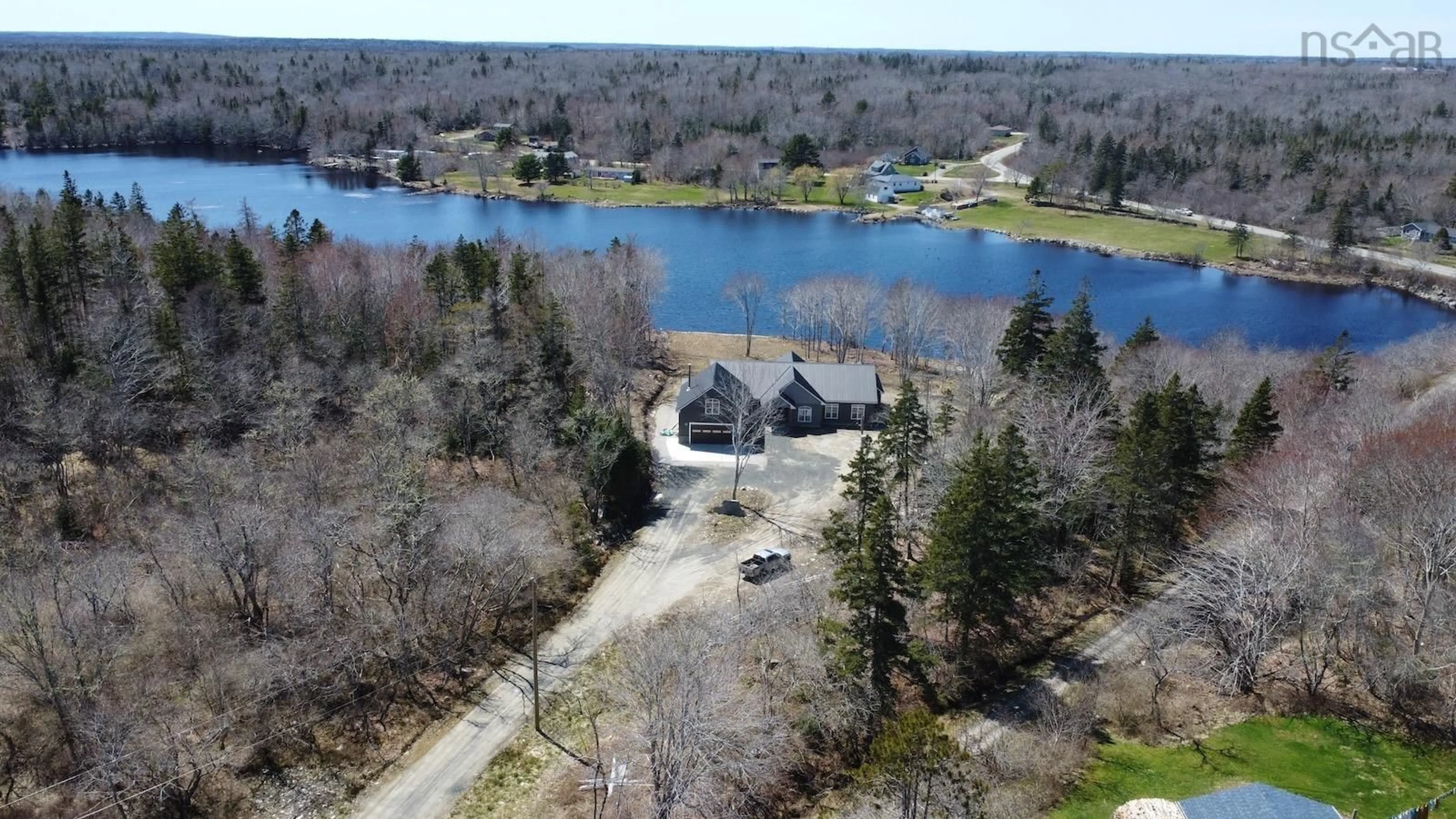 A pic from outside/outdoor area/front of a property/back of a property/a pic from drone, water/lake/river/ocean view for 36 Belleville Rd, Belleville North Nova Scotia B0W 3M0