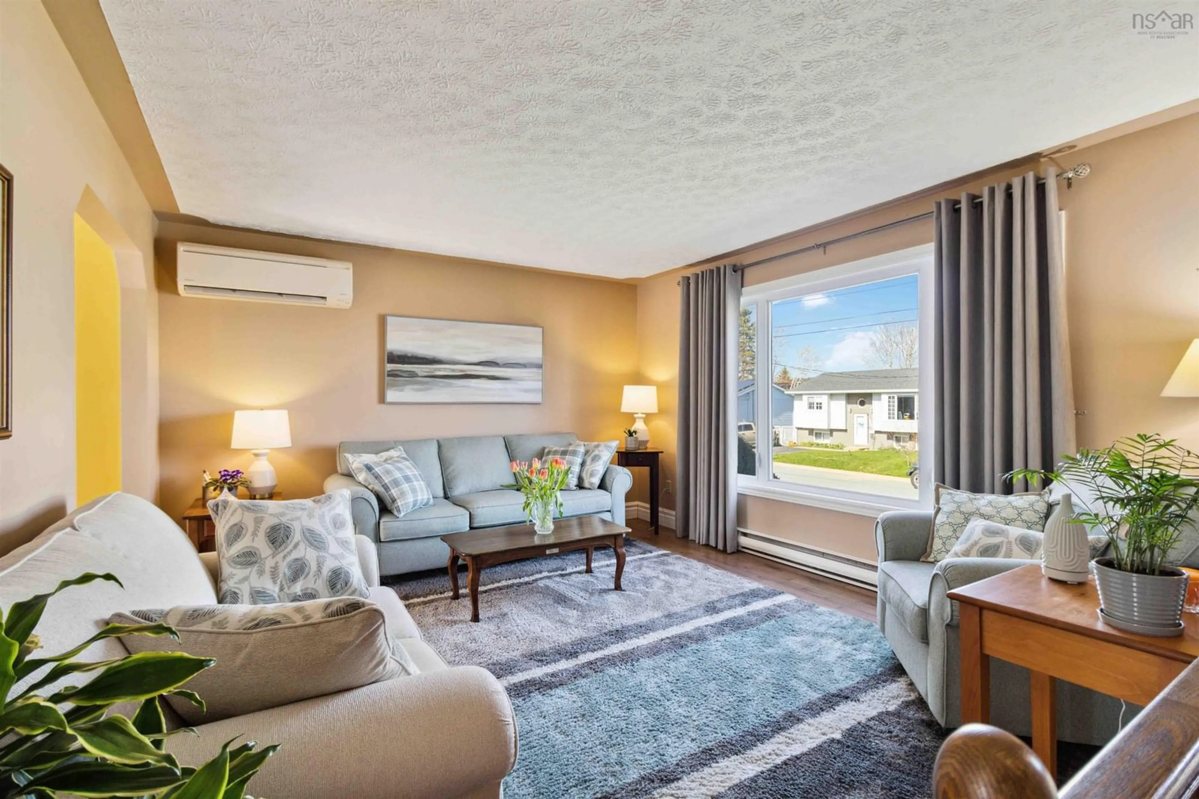 Living room with furniture, carpet floor for 41 Noria Cres, Middle Sackville Nova Scotia B4E 2L8