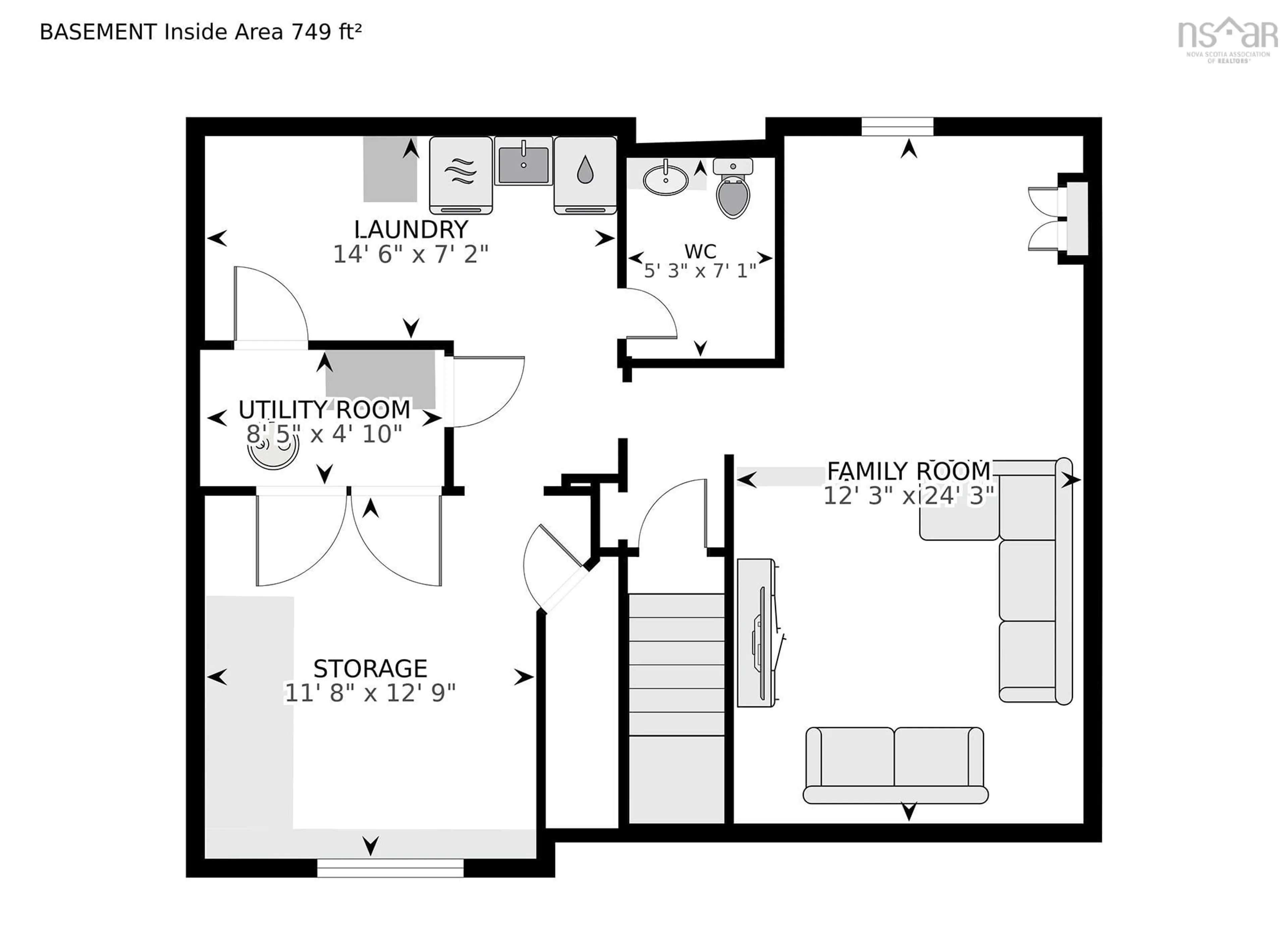Floor plan for 184 Nordic Cres, Lower Sackville Nova Scotia B4E 2E6