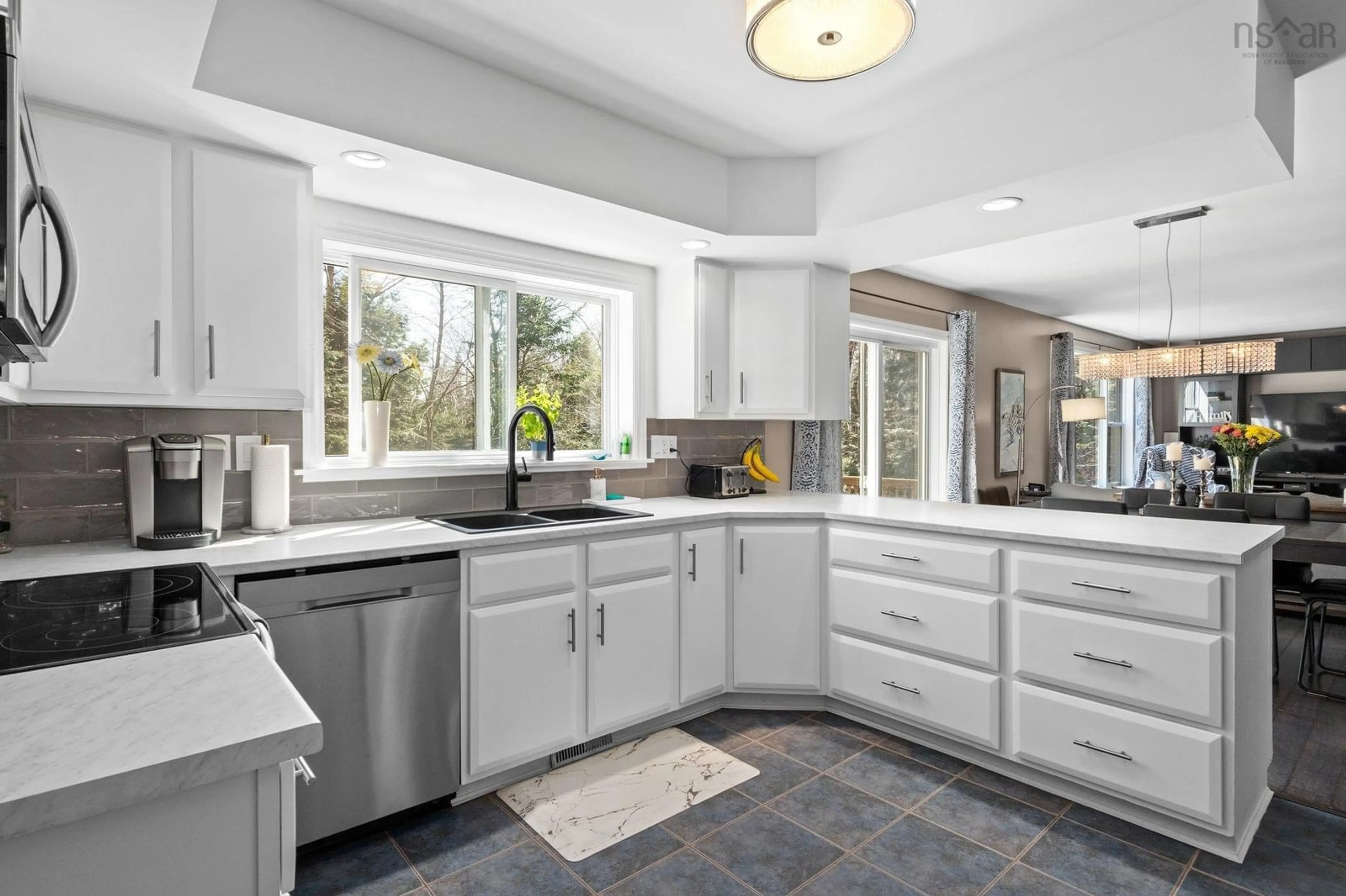 Open concept kitchen, ceramic/tile floor for 70 Carlheath Dr, Wellington Nova Scotia B2T 1J4