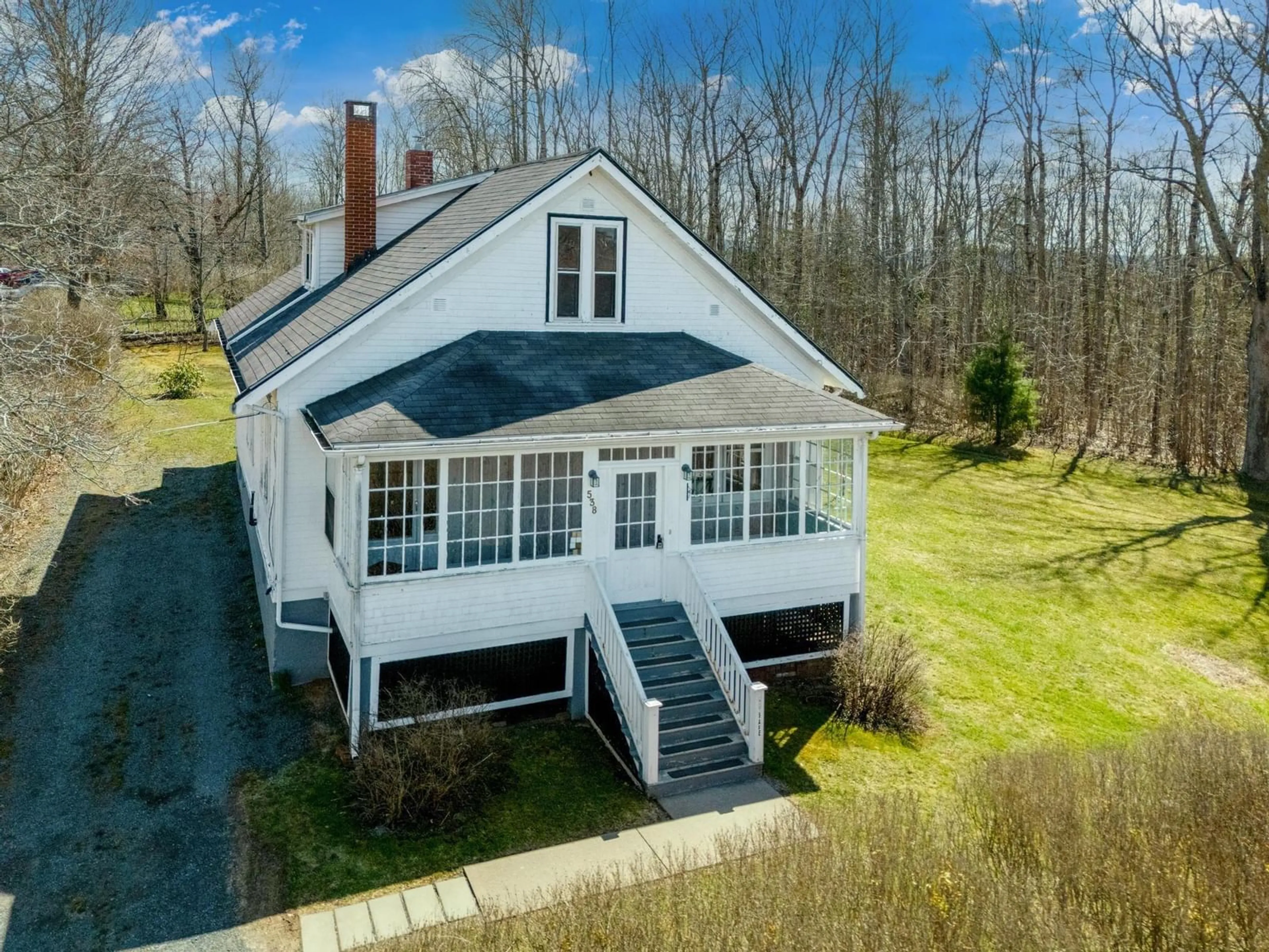 A pic from outside/outdoor area/front of a property/back of a property/a pic from drone, unknown for 538 Churchill St, Windsor Nova Scotia B0N 2T0