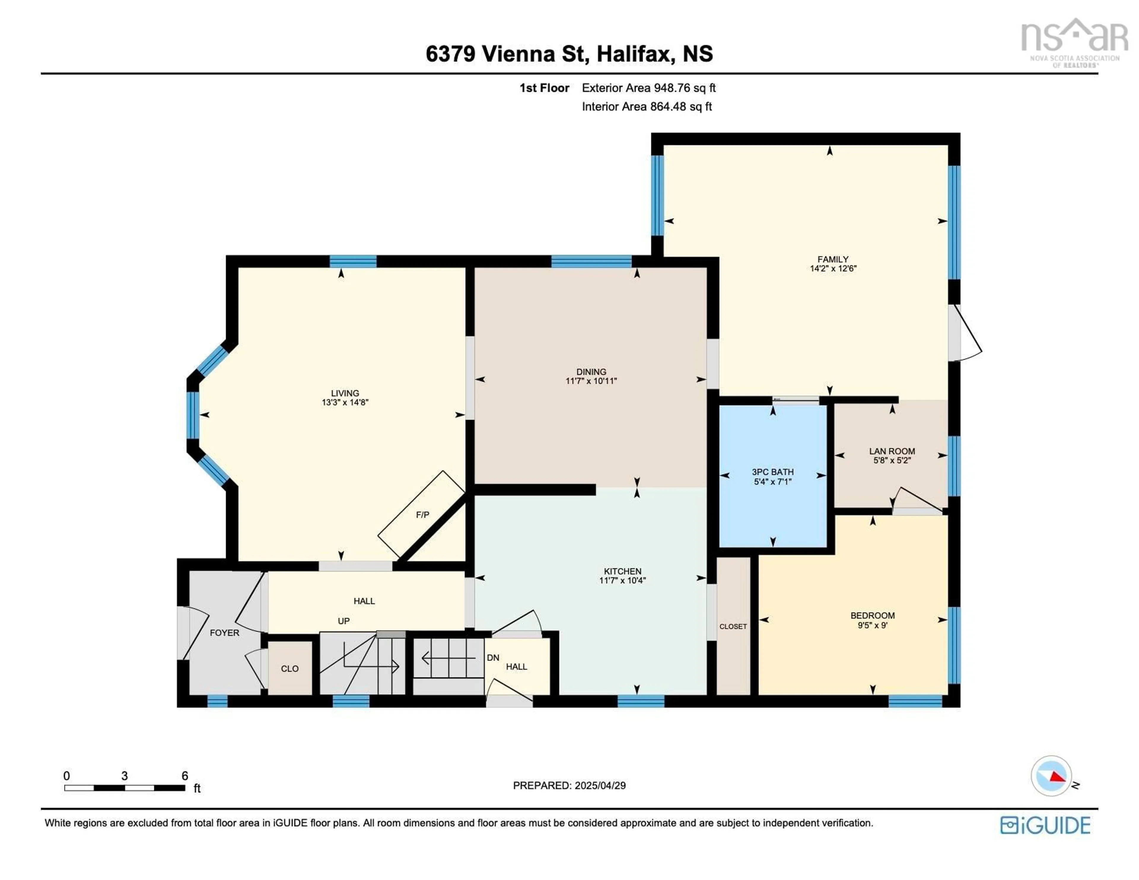 Floor plan for 6379 Vienna St, Halifax Nova Scotia B3L 1S5