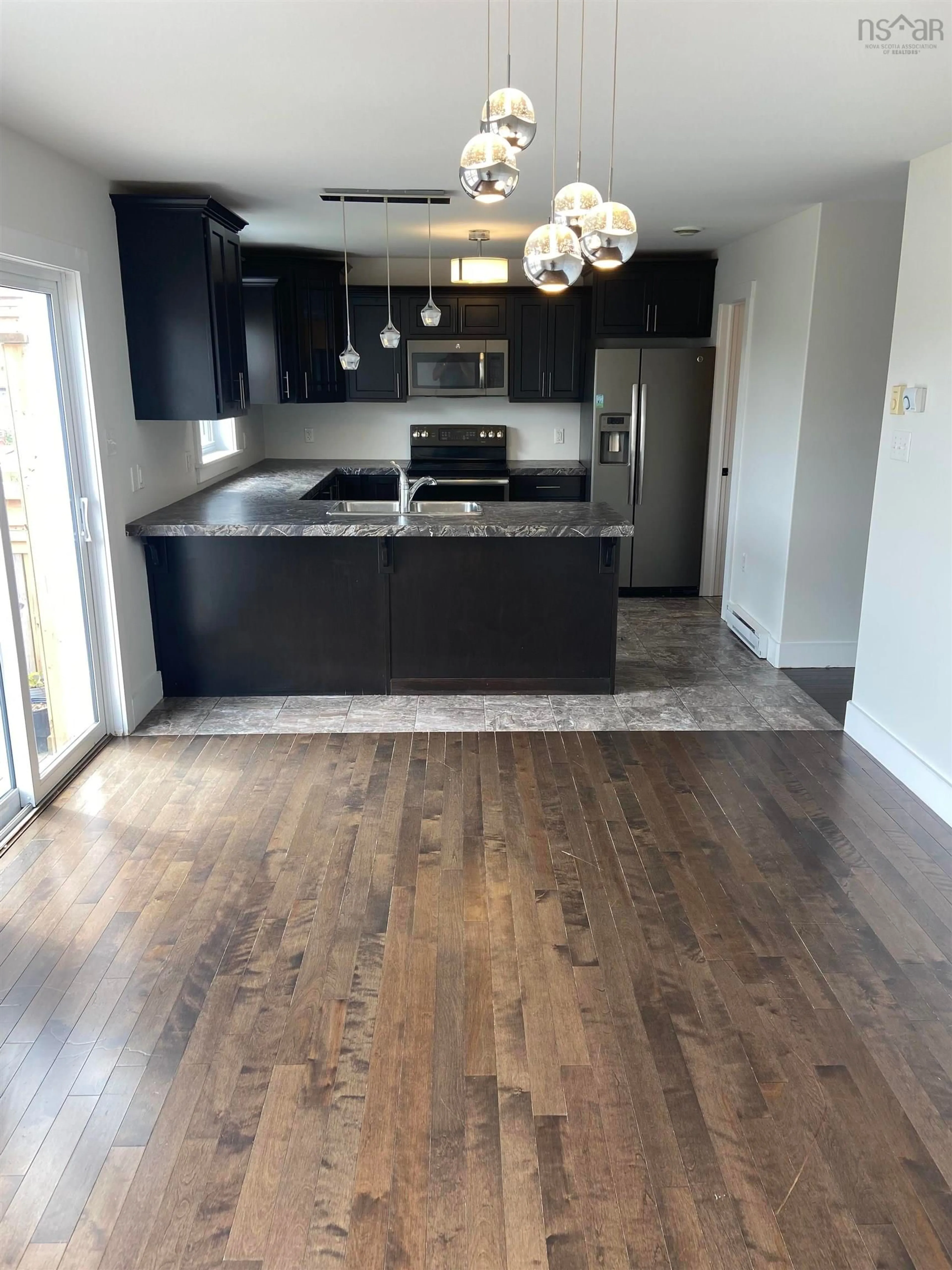 Open concept kitchen, wood/laminate floor for 232 Alabaster Way, Halifax Nova Scotia B3P 0G1