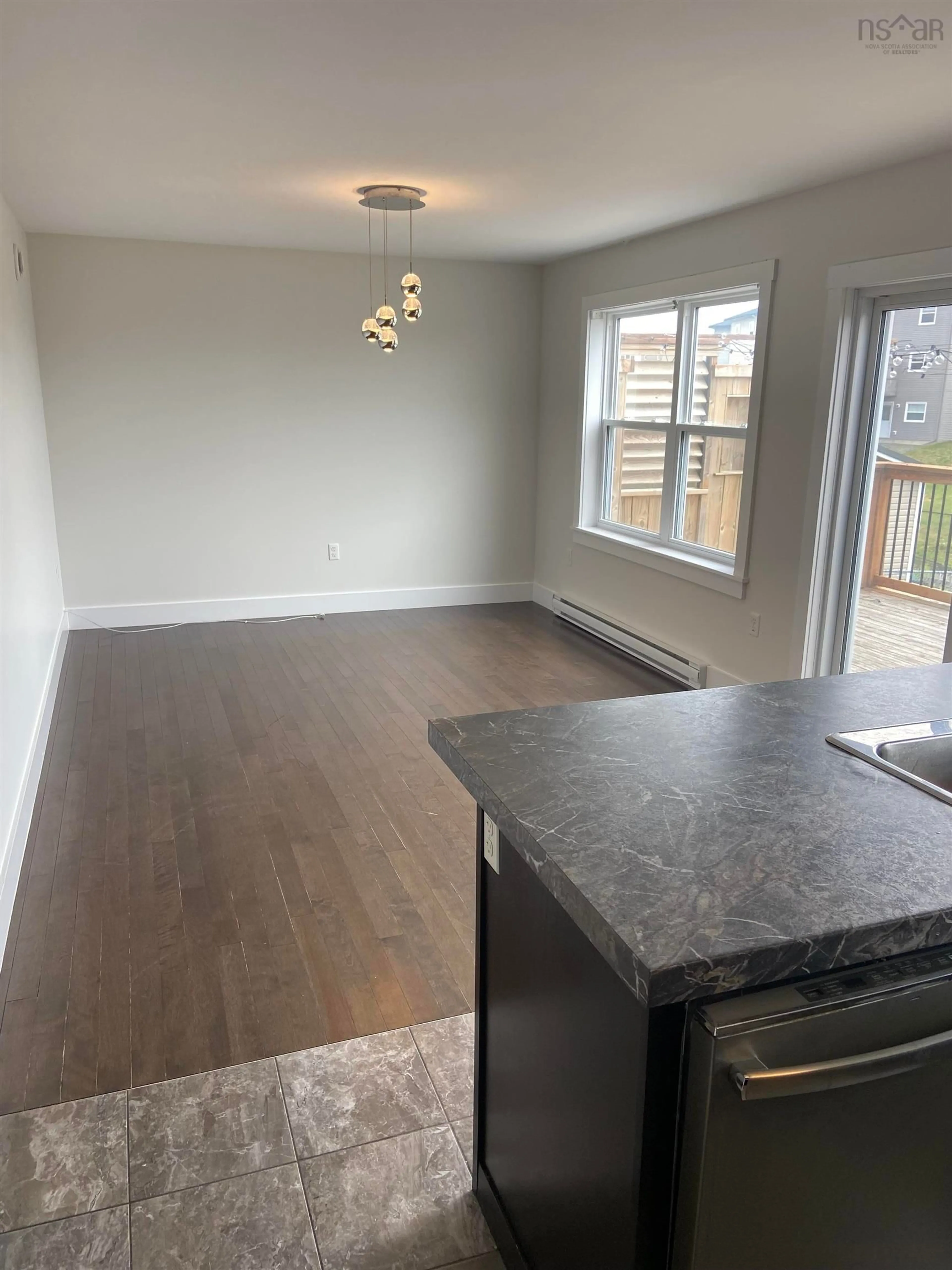 Open concept kitchen, wood/laminate floor for 232 Alabaster Way, Halifax Nova Scotia B3P 0G1