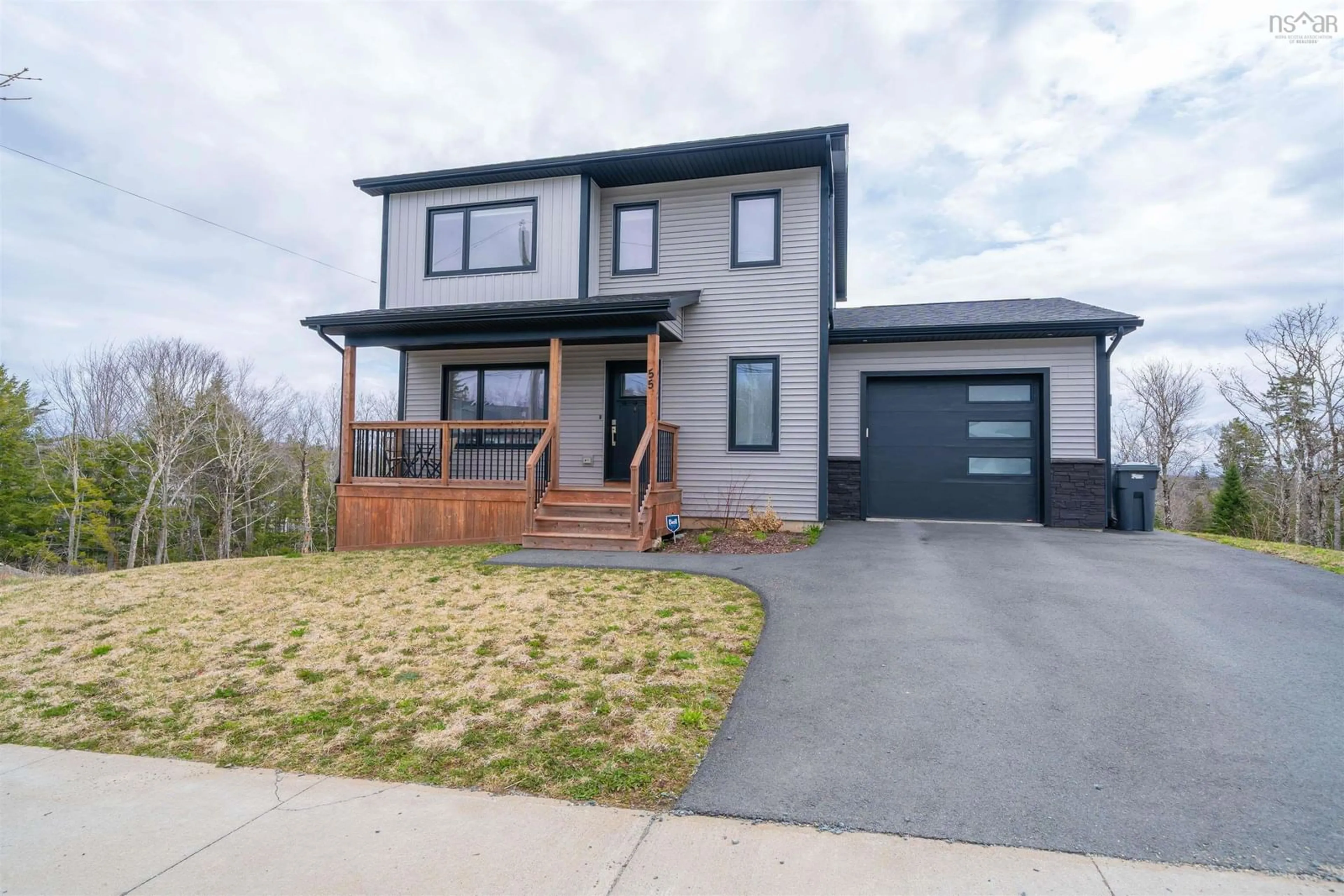Home with vinyl exterior material, street for 55 Daisy Dr, Beaver Bank Nova Scotia B4C 1C1