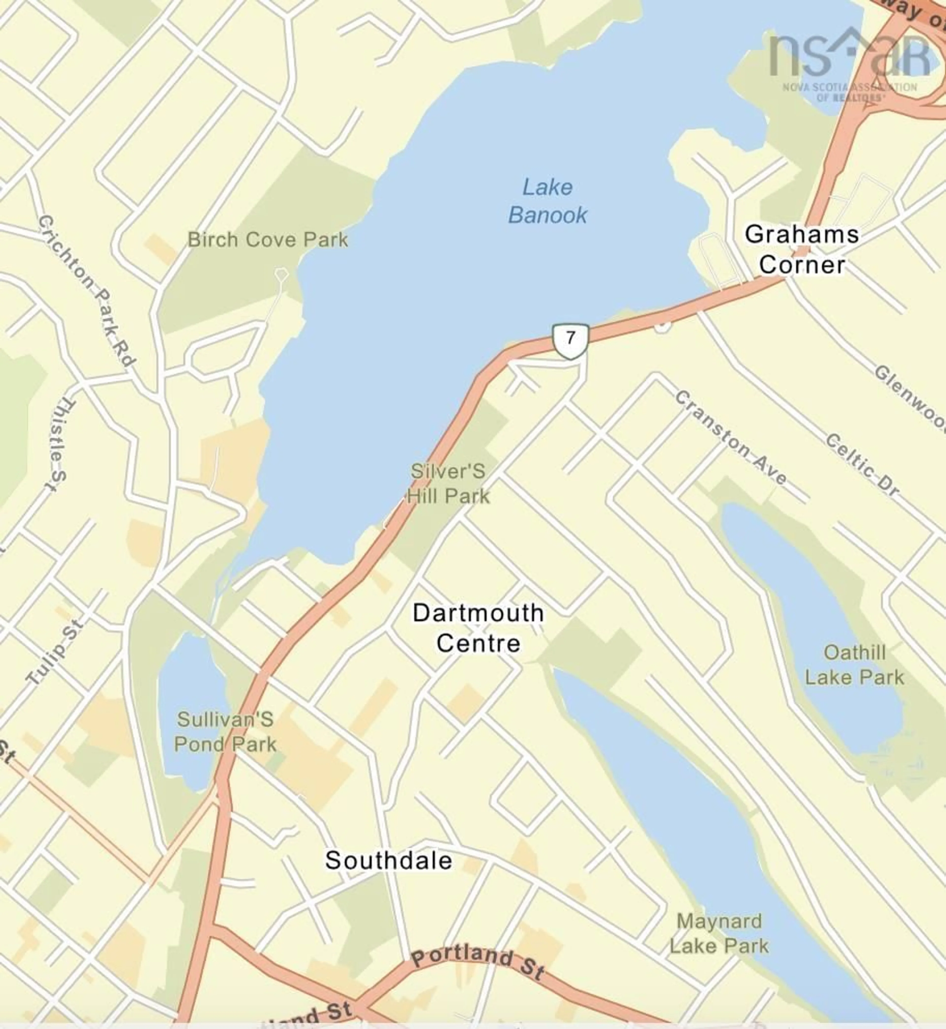 Picture of a map for 21 Cranston Ave, Dartmouth Nova Scotia B2Y 3G1