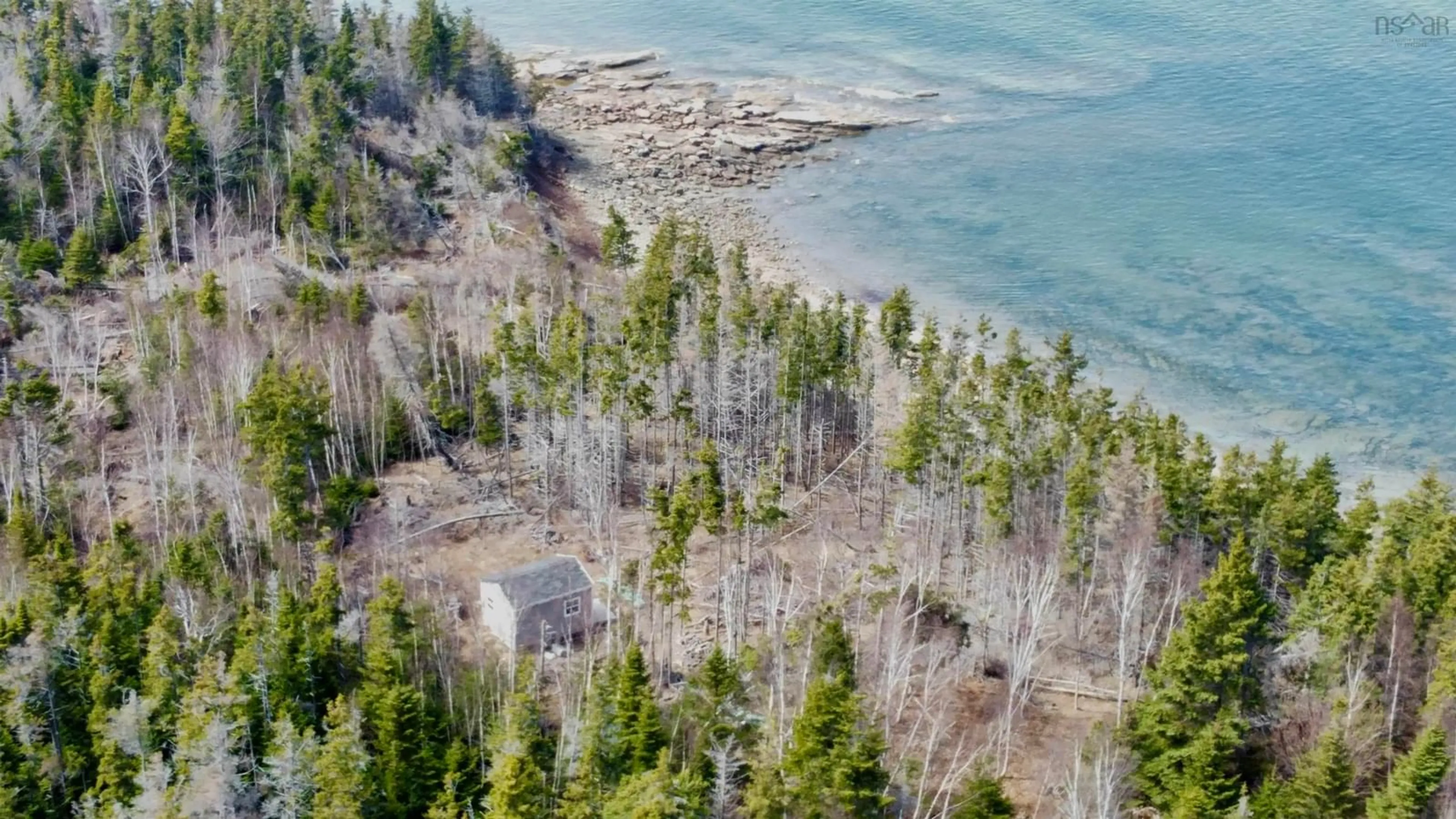 A pic from outside/outdoor area/front of a property/back of a property/a pic from drone, forest/trees view for 1 Pictou Island Rd #Lot, Pictou Island Nova Scotia B0K 1J0