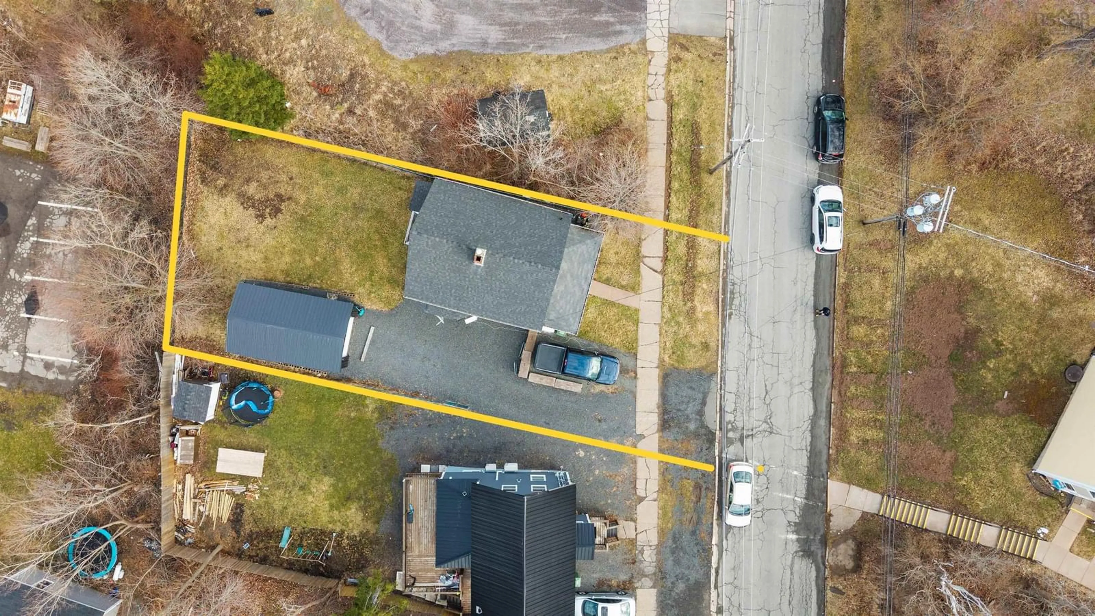 A pic from outside/outdoor area/front of a property/back of a property/a pic from drone, street for 61 High St, Trenton Nova Scotia B0K 1X2