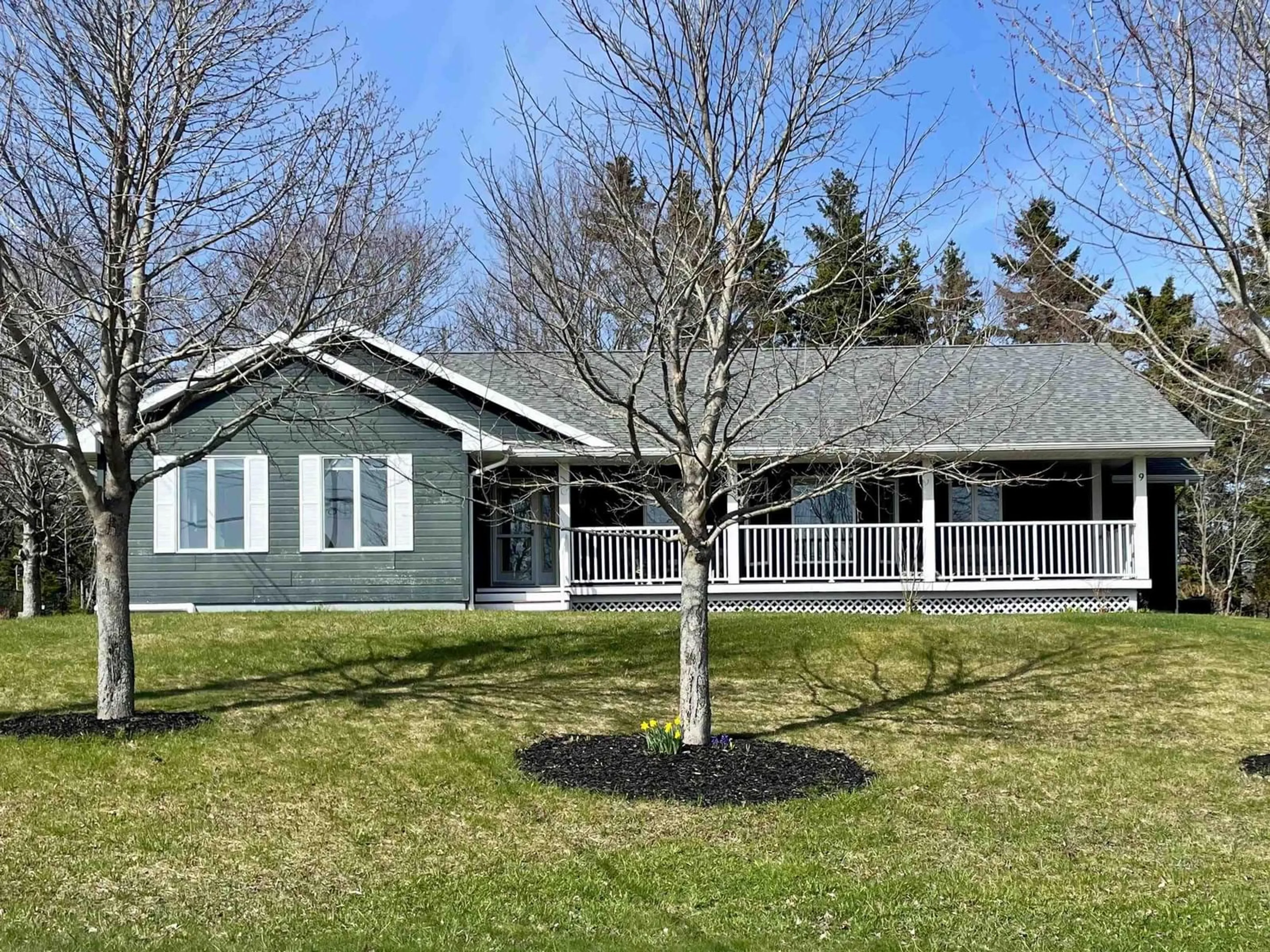 Home with vinyl exterior material, street for 9 Amberwood Cres, Westmount Nova Scotia B1R 2L1