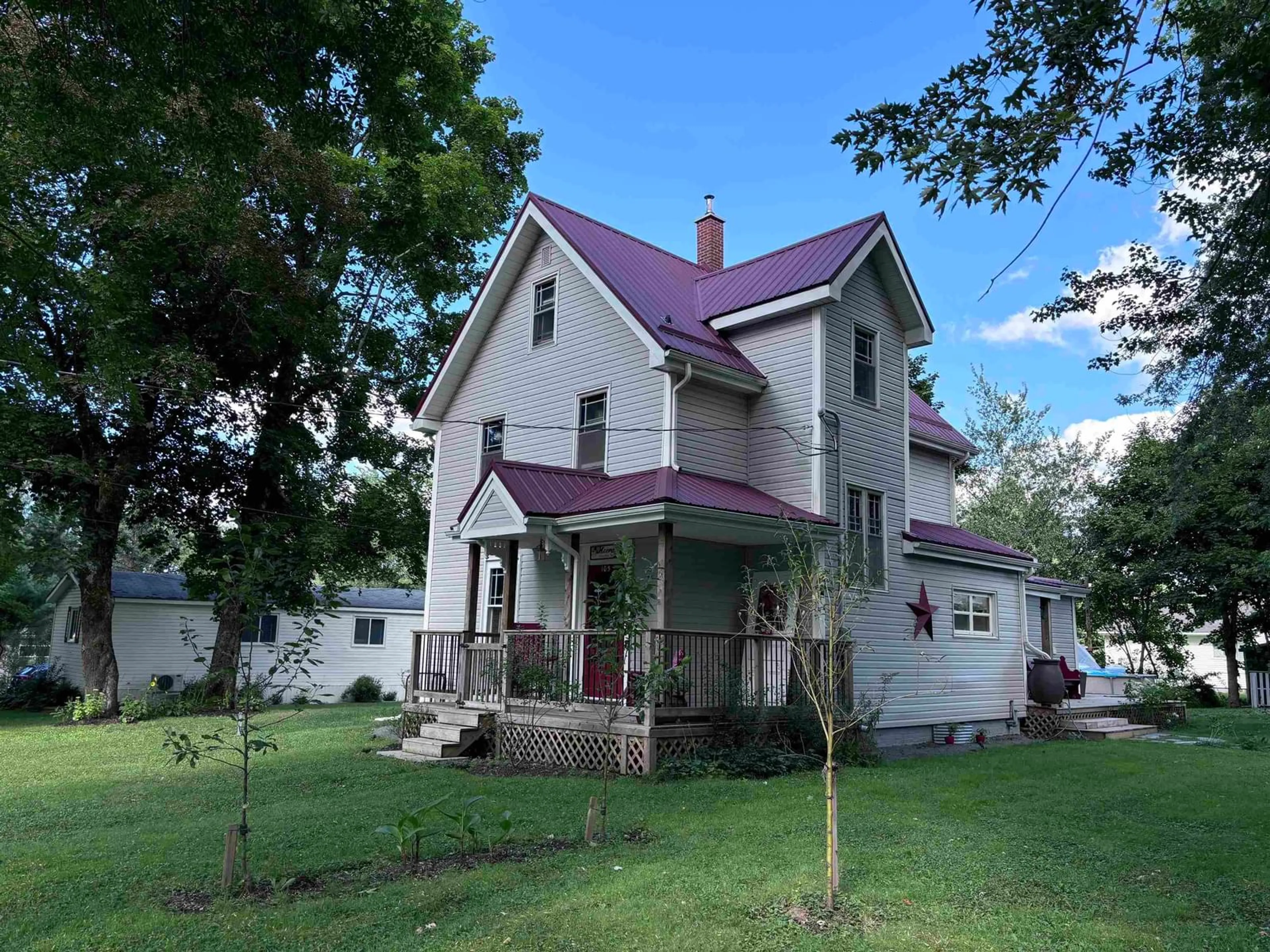 A pic from outside/outdoor area/front of a property/back of a property/a pic from drone, building for 105 Riverside Ave, Stewiacke Nova Scotia B0N 2J0