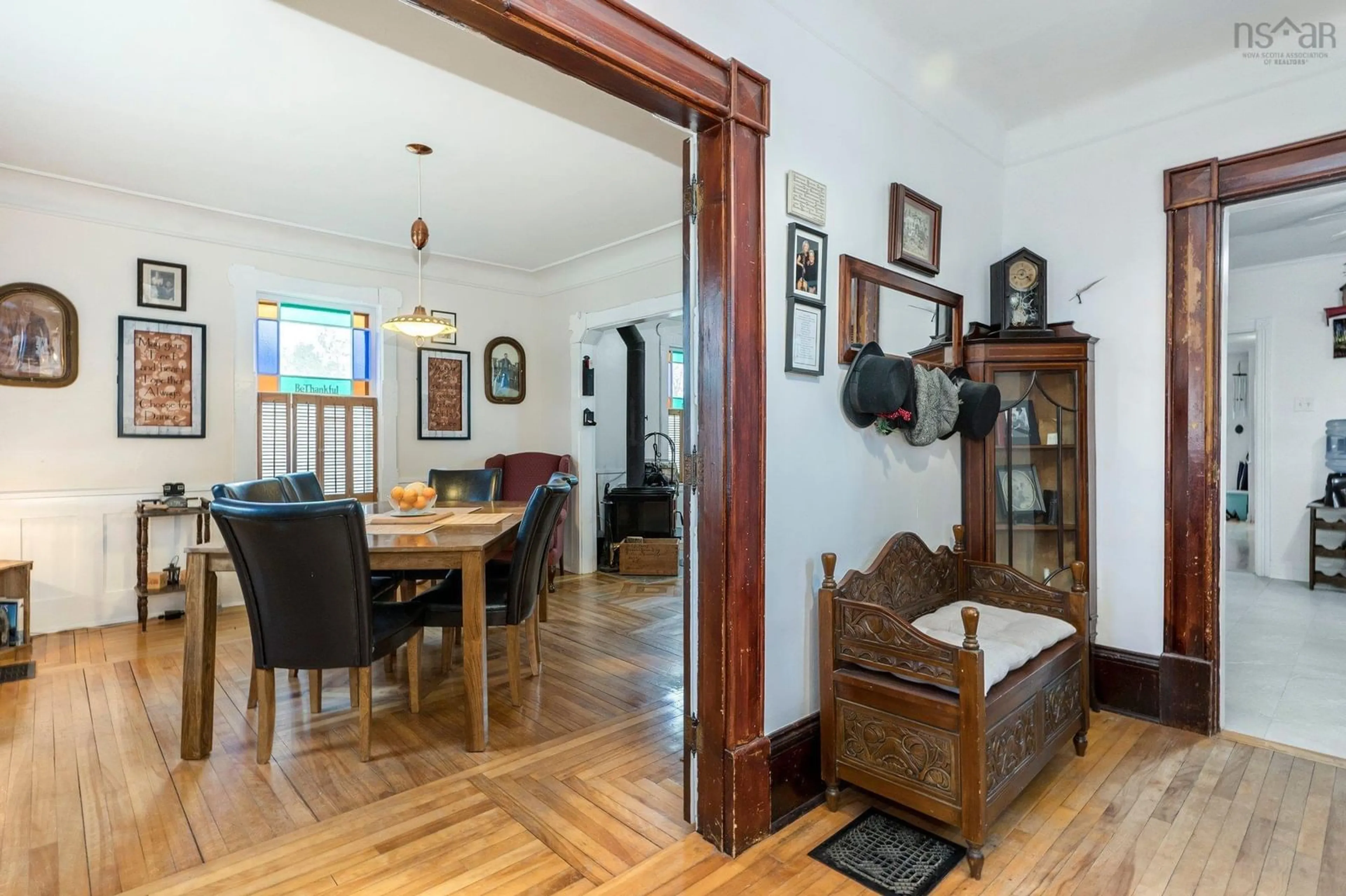 Dining room, wood/laminate floor for 105 Riverside Ave, Stewiacke Nova Scotia B0N 2J0