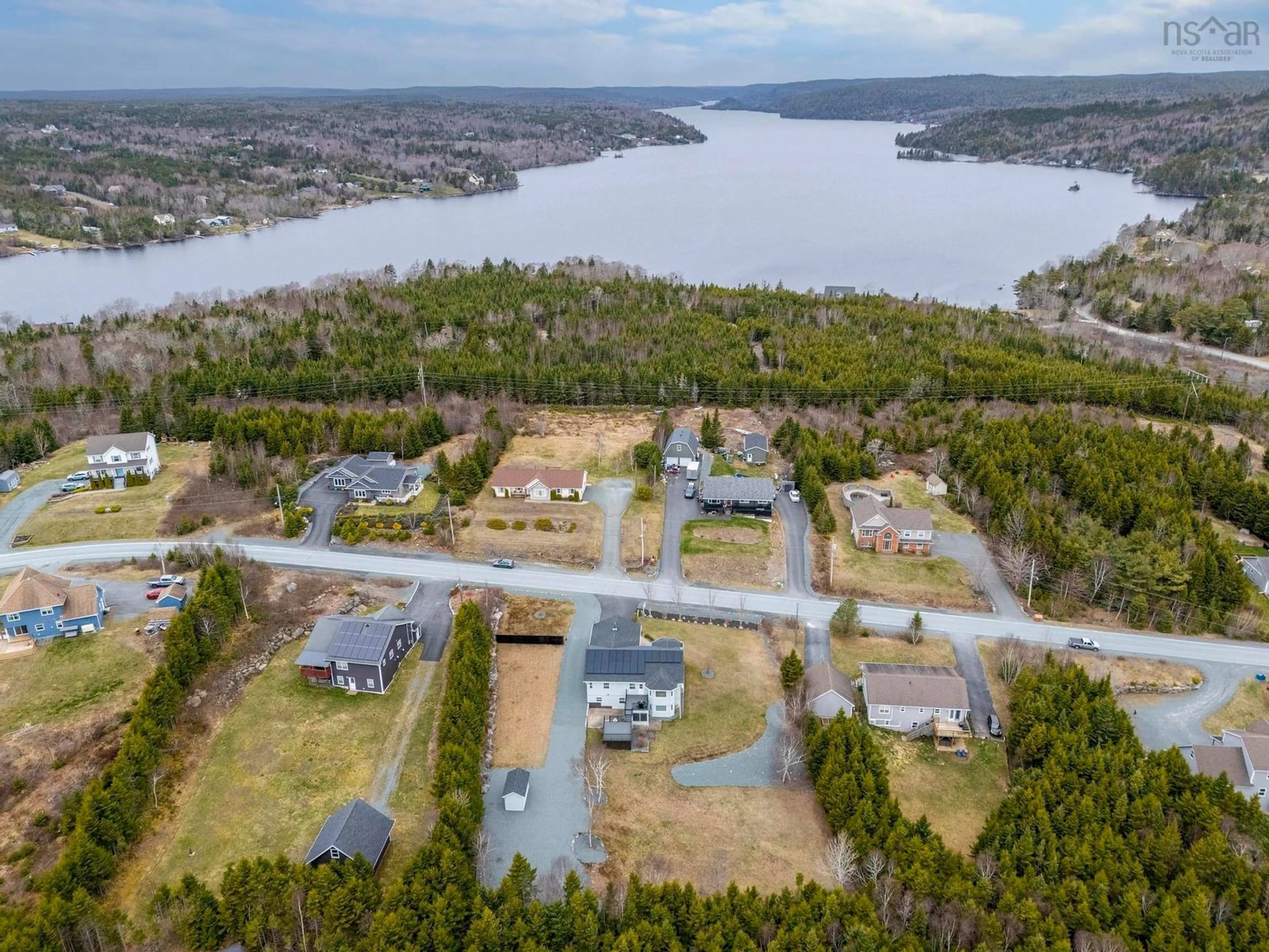 A pic from outside/outdoor area/front of a property/back of a property/a pic from drone, water/lake/river/ocean view for 87 Candlewood Dr, Porters Lake Nova Scotia B3E 1H5