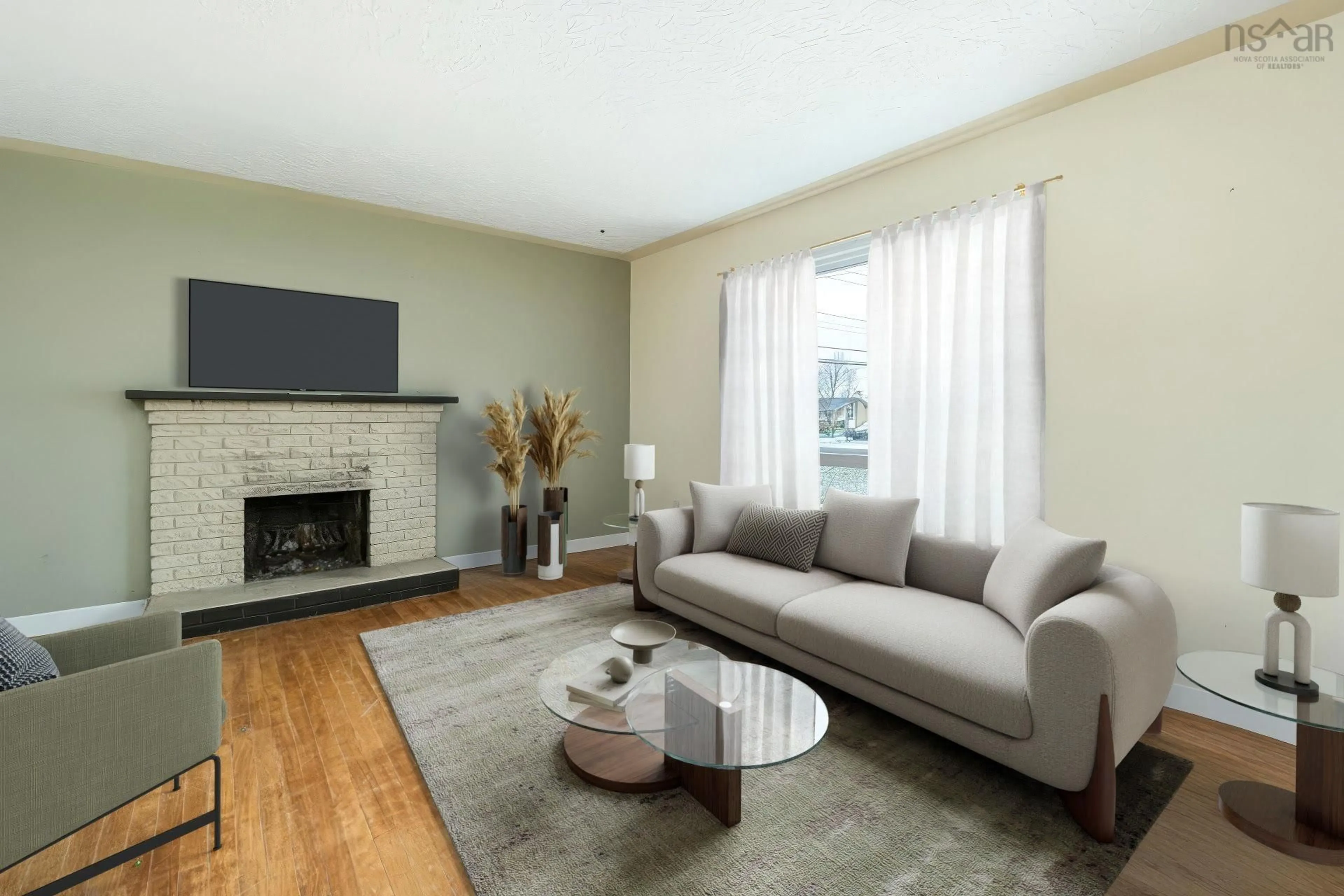 Living room with furniture, wood/laminate floor for 39 Stephen Cross Dr, Dartmouth Nova Scotia B2W 1Z1