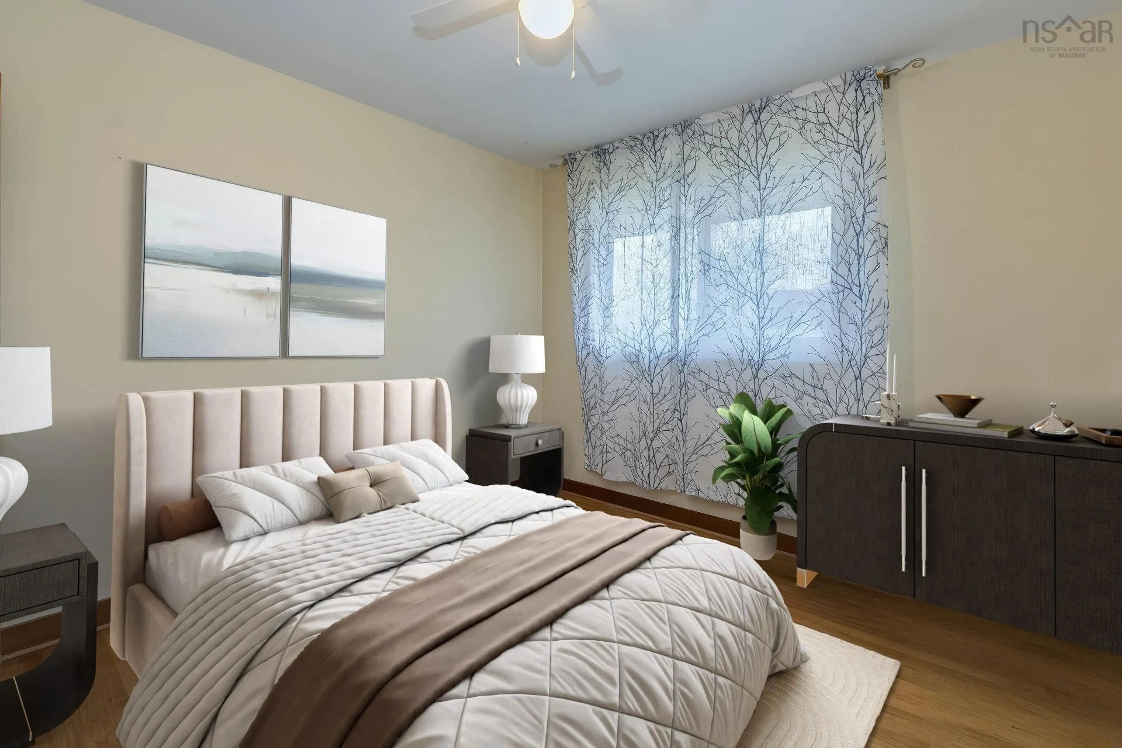Bedroom with bed, wood/laminate floor for 39 Stephen Cross Dr, Dartmouth Nova Scotia B2W 1Z1