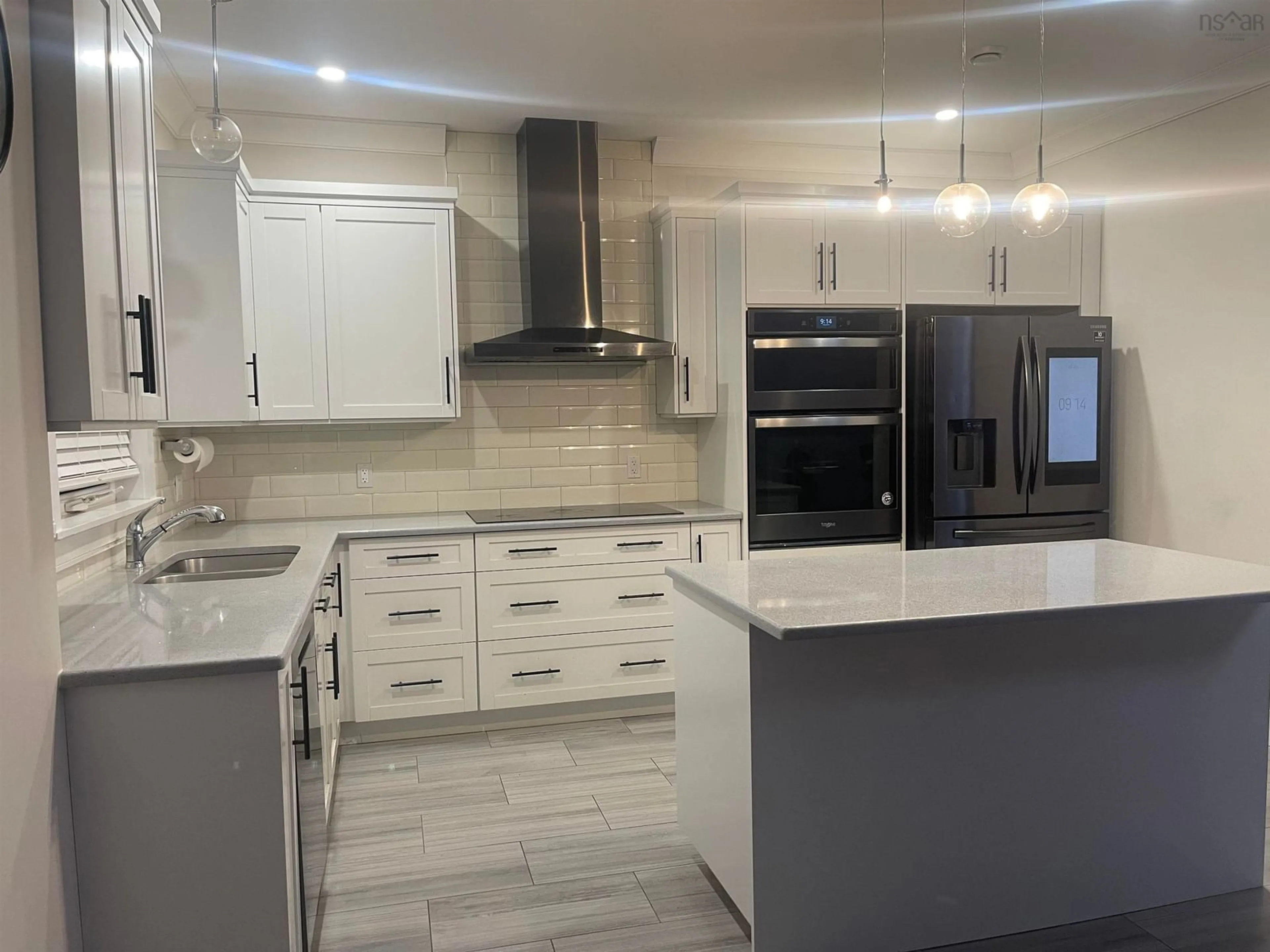 Open concept kitchen, ceramic/tile floor for 91 Eliza Ritchie Cres, Halifax Nova Scotia B3M 4R3