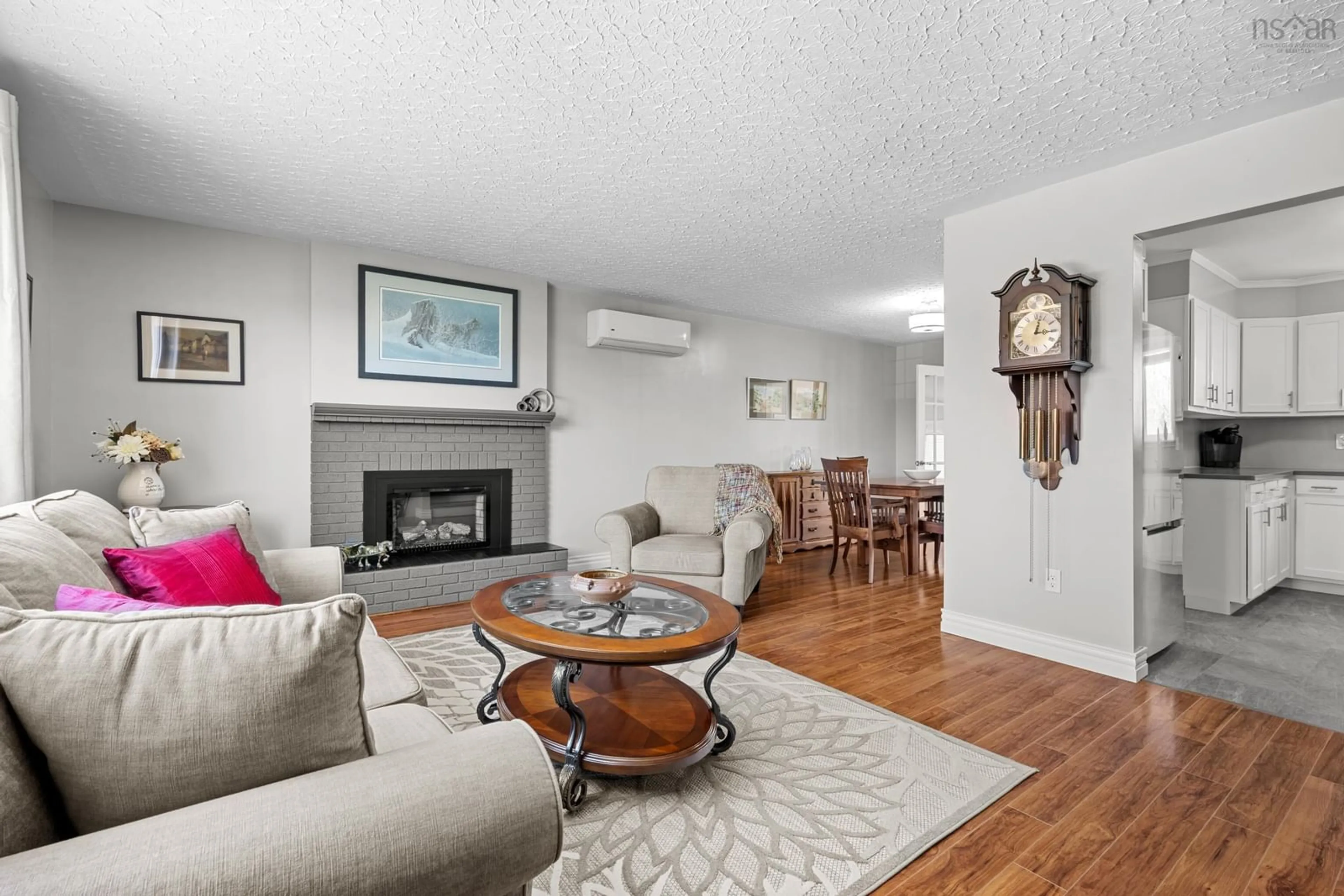 Living room with furniture, wood/laminate floor for 59 Stuart Harris Dr, Dartmouth Nova Scotia B2W 3Z4