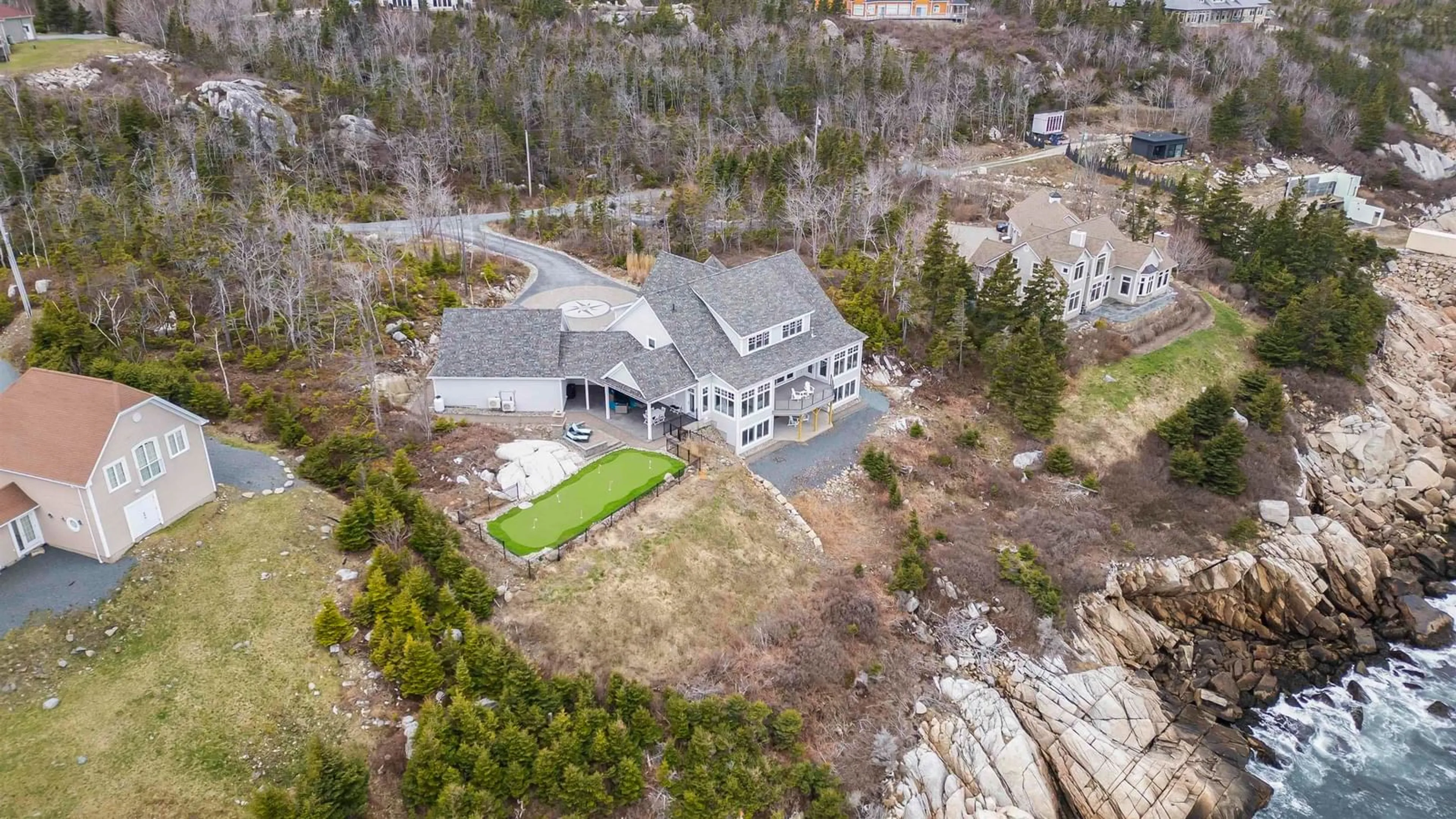 A pic from outside/outdoor area/front of a property/back of a property/a pic from drone, unknown for 21 Saltspray Lane, Halibut Bay Nova Scotia B3V 0B1
