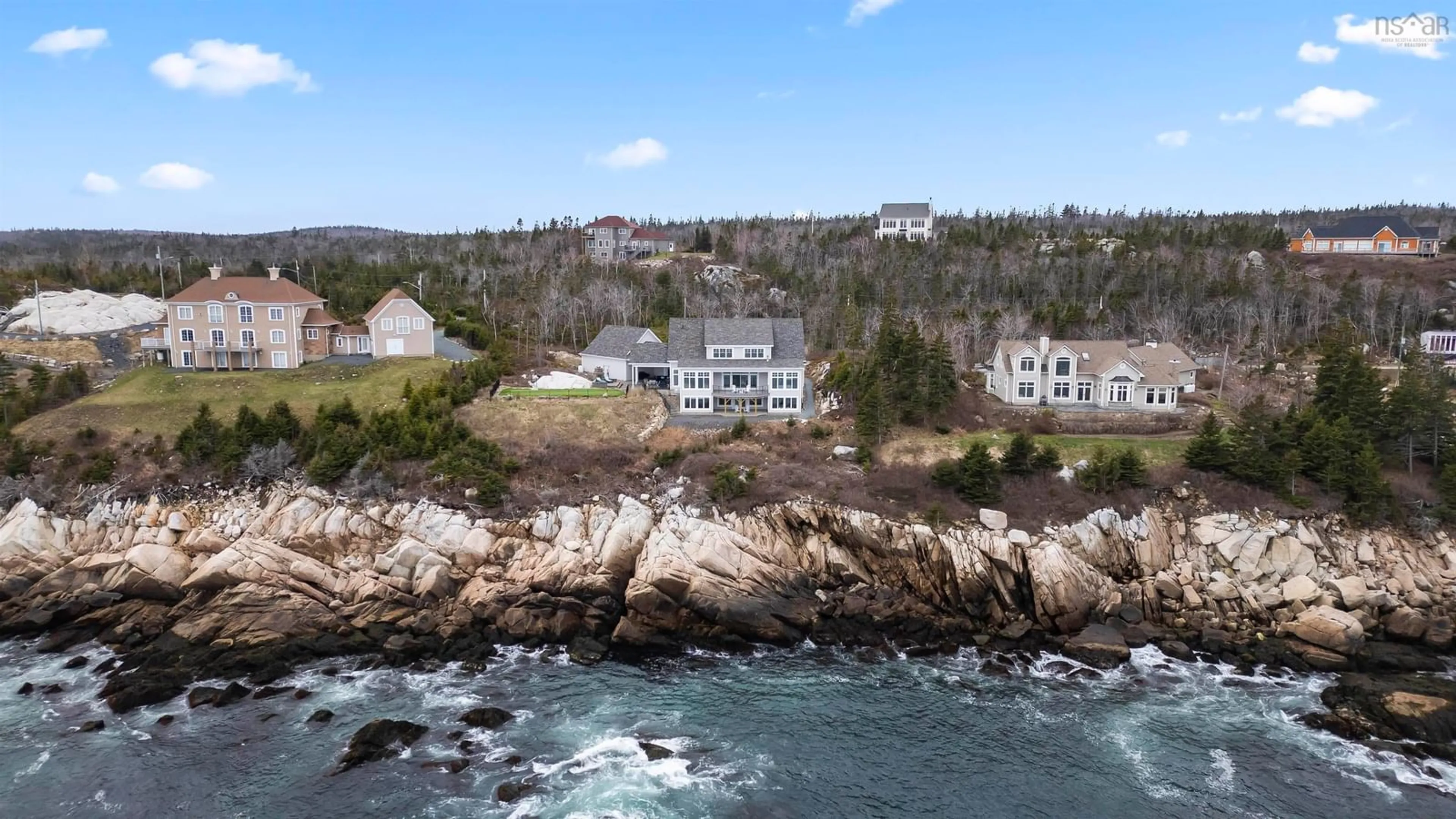A pic from outside/outdoor area/front of a property/back of a property/a pic from drone, water/lake/river/ocean view for 21 Saltspray Lane, Halibut Bay Nova Scotia B3V 0B1