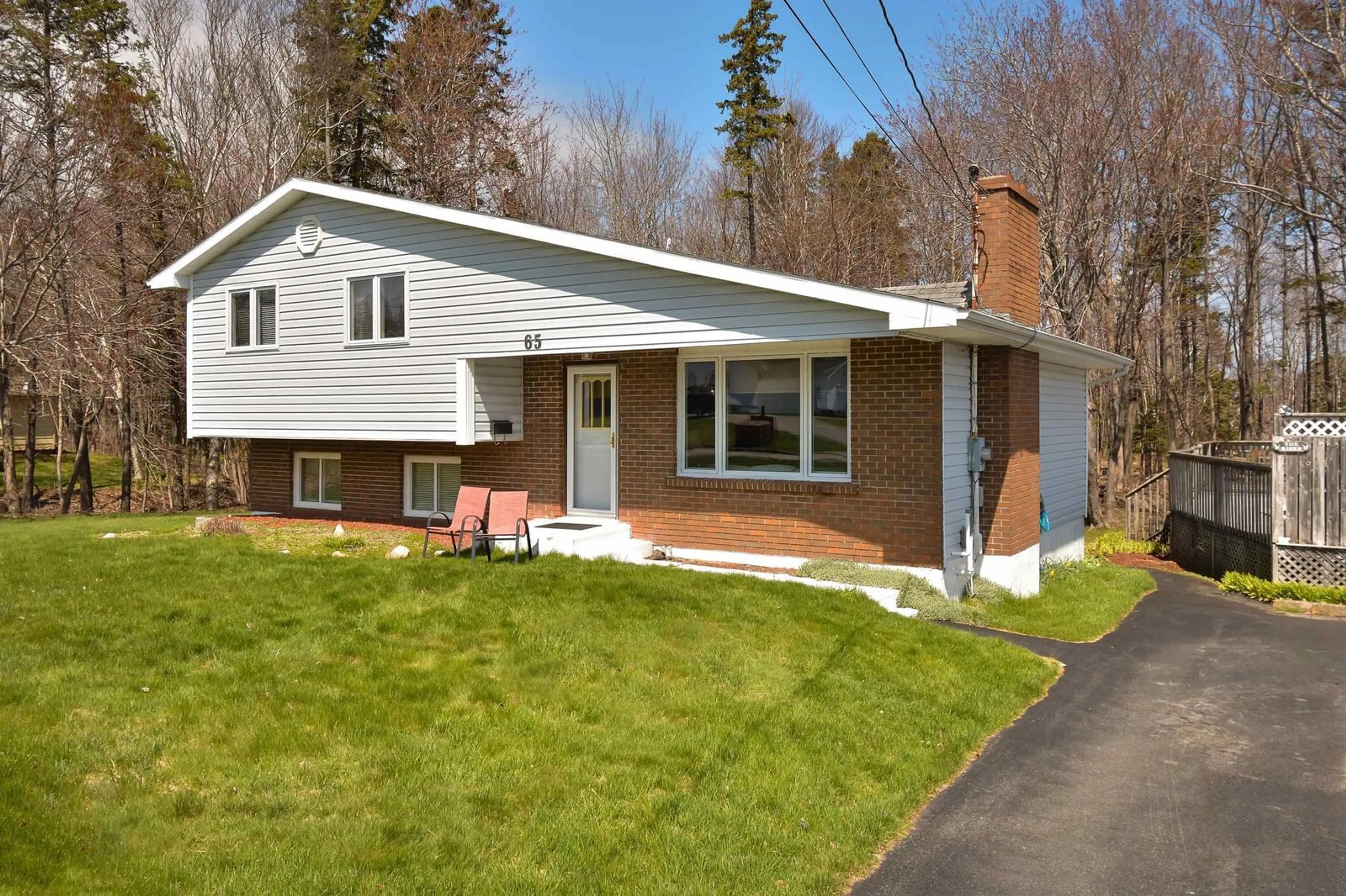 Home with vinyl exterior material, street for 65 Parkwood Dr, Sydney Nova Scotia B1S 1H6
