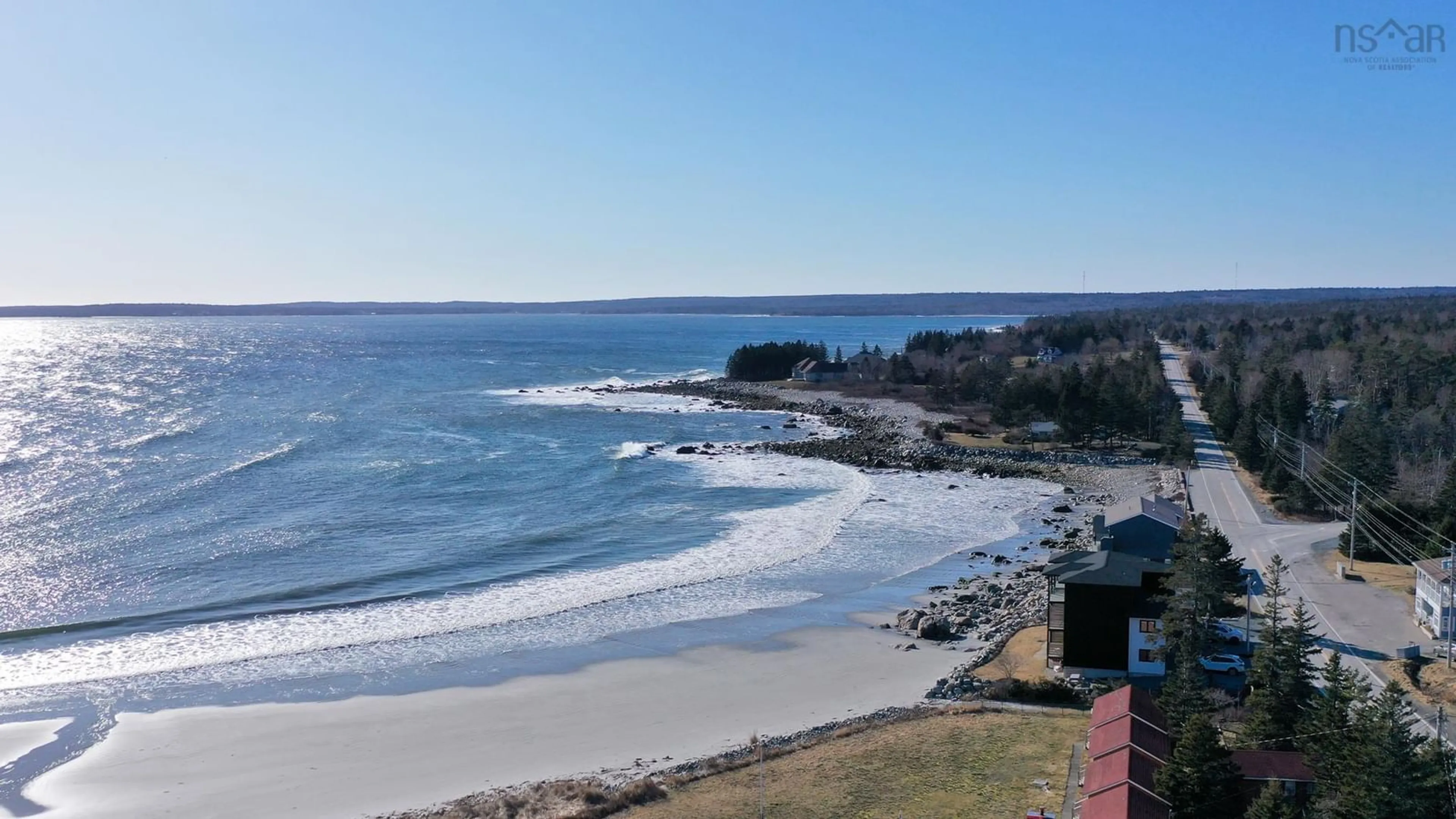 A pic from outside/outdoor area/front of a property/back of a property/a pic from drone, water/lake/river/ocean view for 6755 Highway 3 #Unit 3, Hunts Point Nova Scotia B0T 1G0