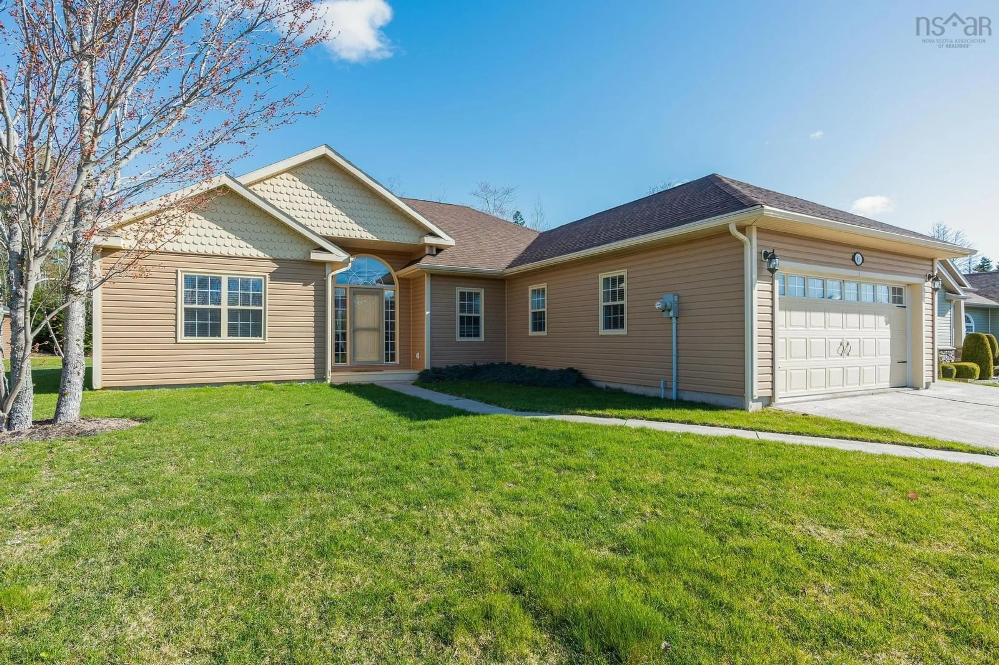 Home with vinyl exterior material, street for 45 Lacey Drive, Centreville Nova Scotia B0P 1J0