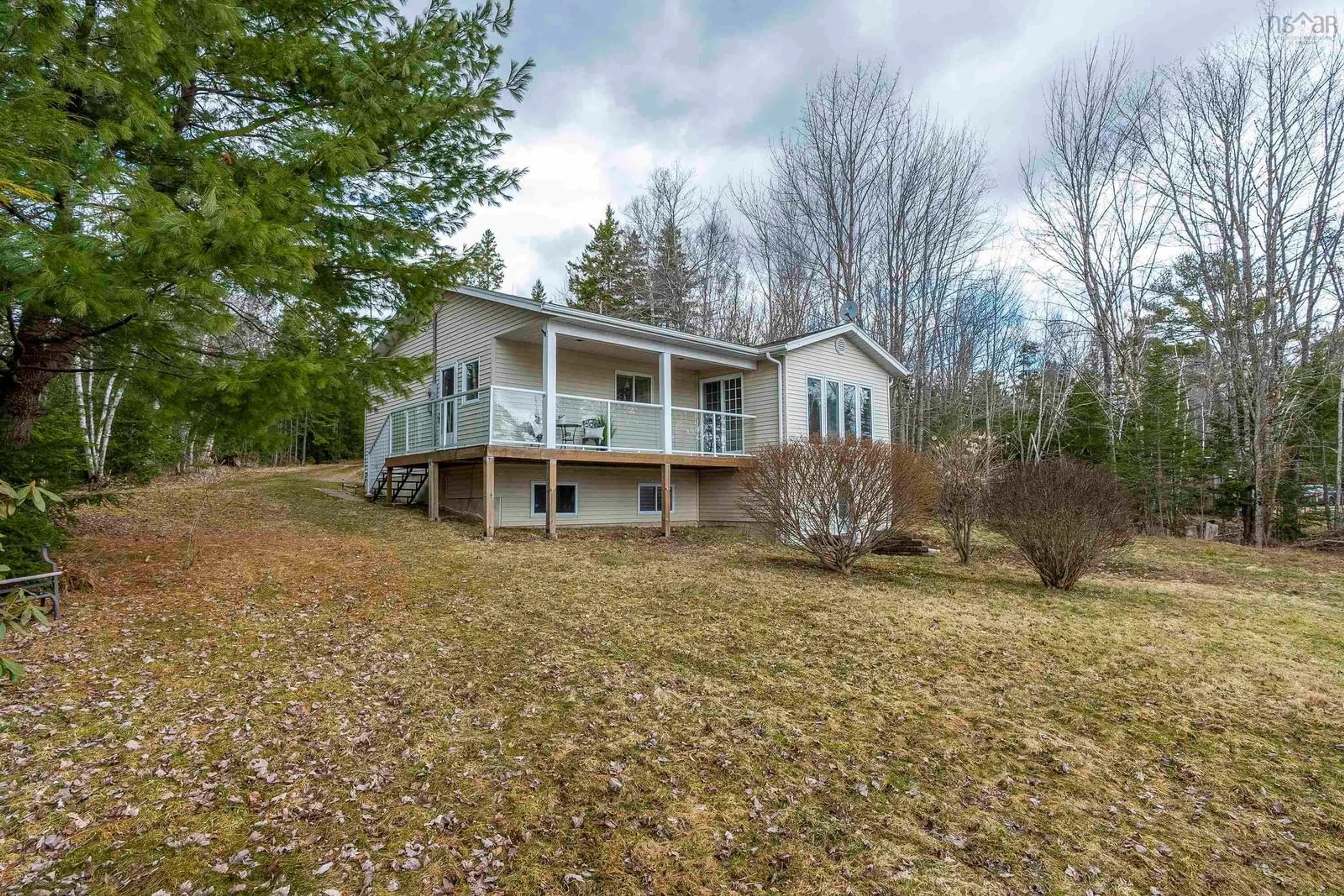 A pic from outside/outdoor area/front of a property/back of a property/a pic from drone, water/lake/river/ocean view for 210 Mack Lake Rd, East Dalhousie Nova Scotia B0R 1H0