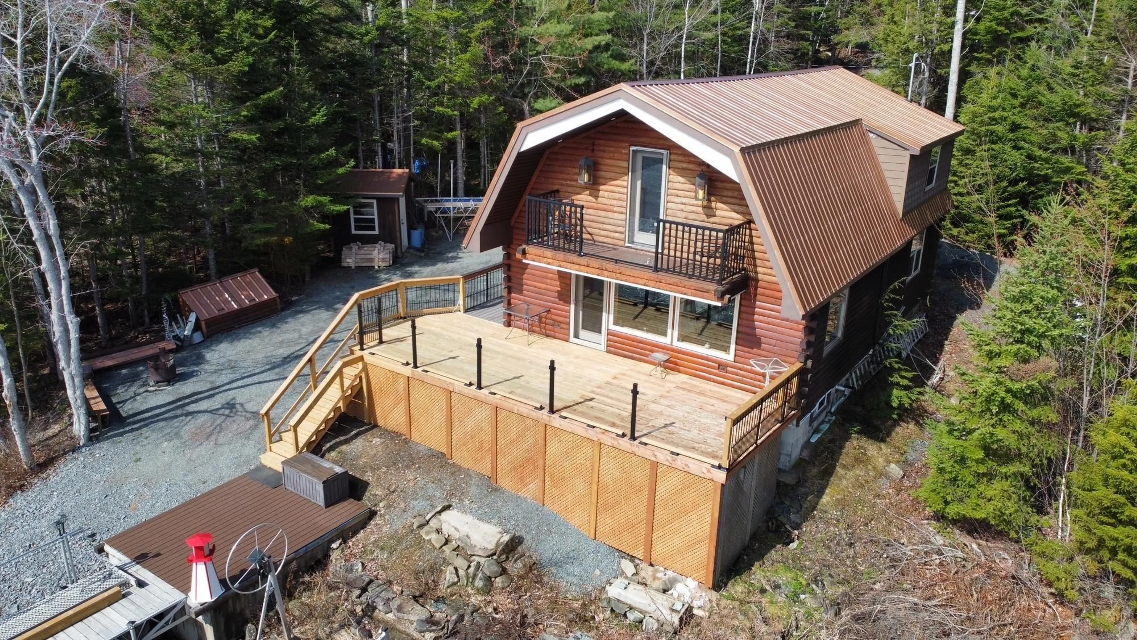 A pic from outside/outdoor area/front of a property/back of a property/a pic from drone, building for 299 Kings Rd, Wellington Nova Scotia B2T 1A2