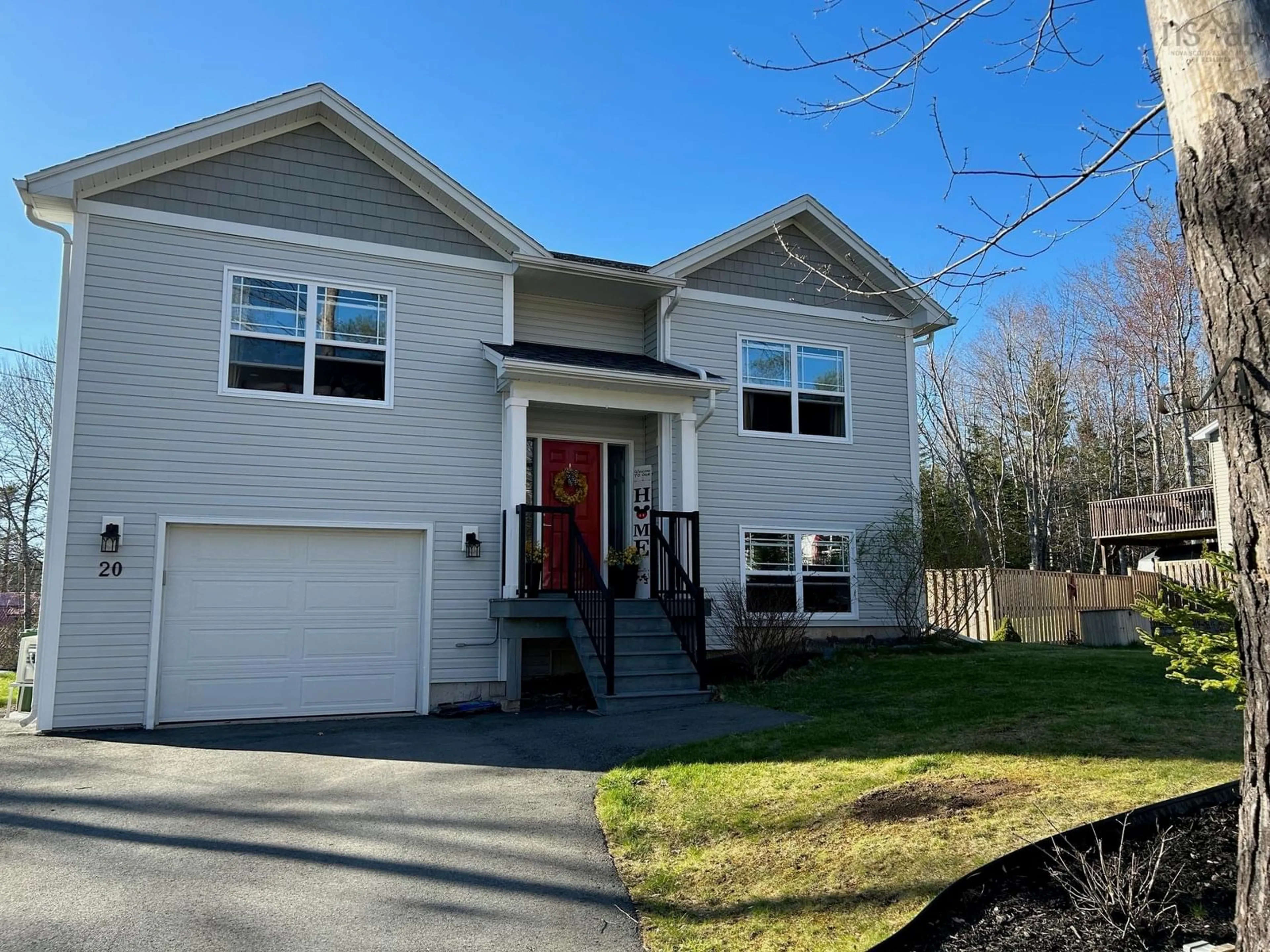 Home with vinyl exterior material, street for 20 Holland Rd, Fletchers Lake Nova Scotia B2T 1J3