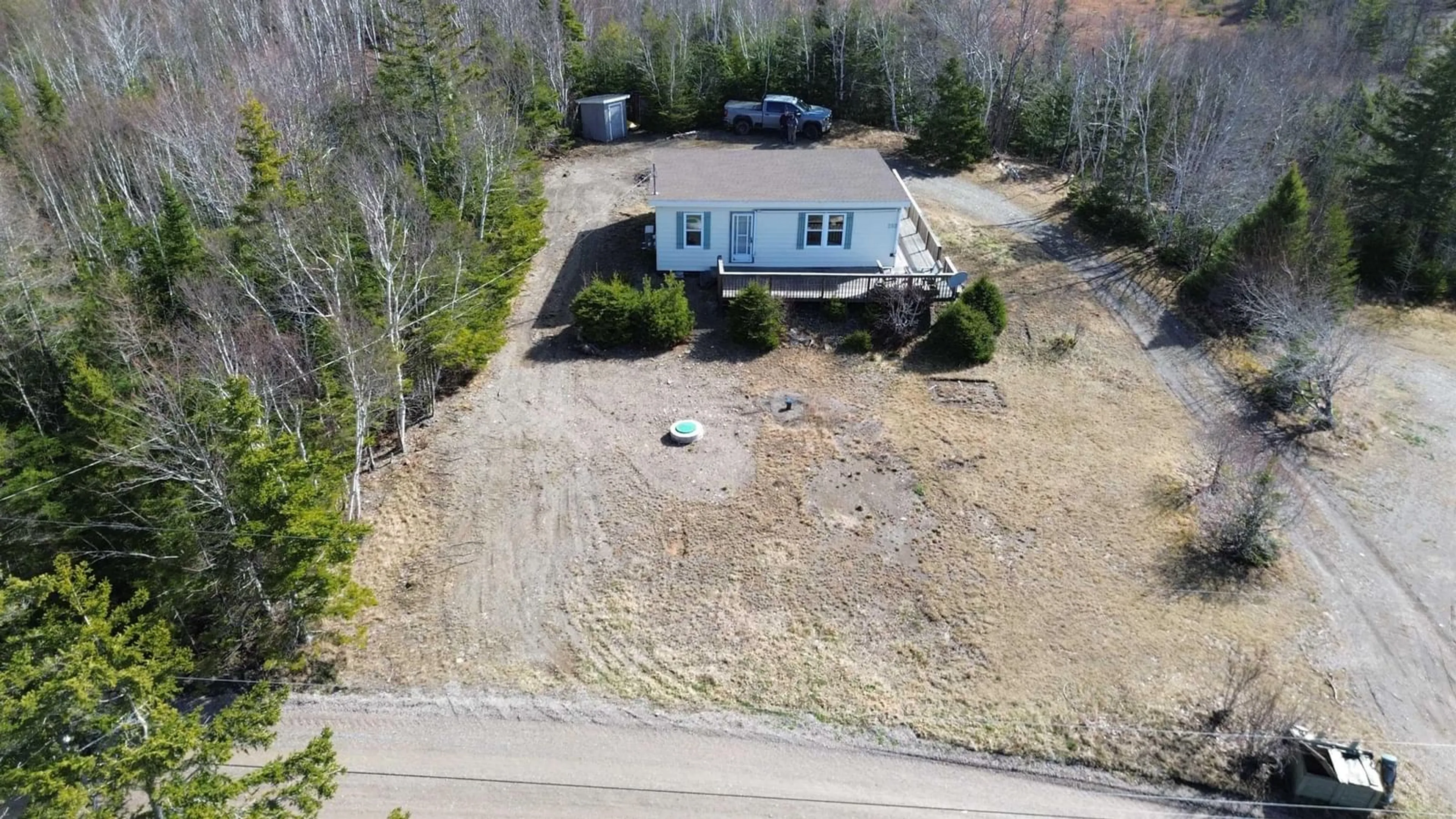 A pic from outside/outdoor area/front of a property/back of a property/a pic from drone, unknown for 280 Malcolm's Rd, Albert Bridge Nova Scotia B1K 2T8