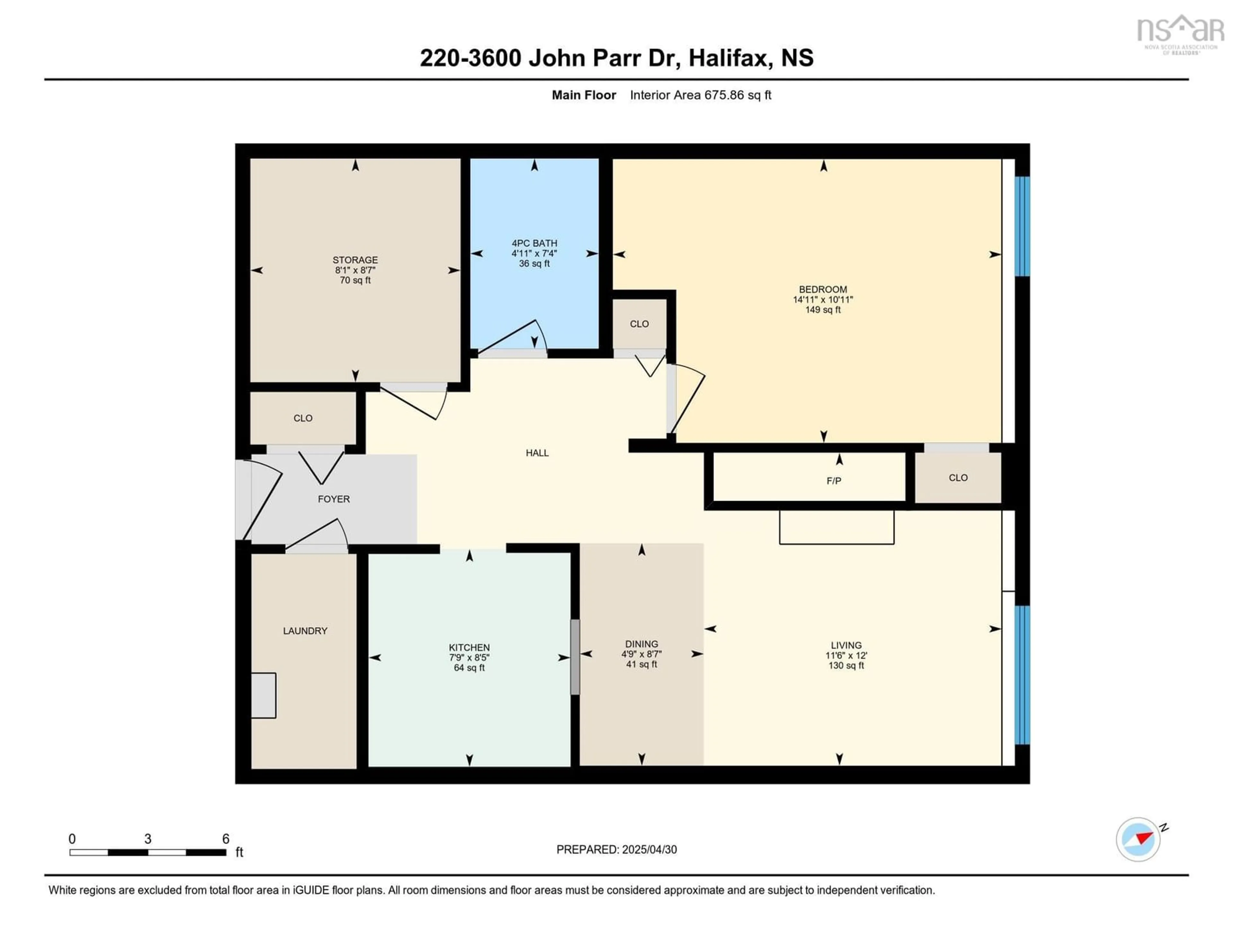 Floor plan for 3600 John Parr Dr #220, Halifax Nova Scotia B3K 5V3
