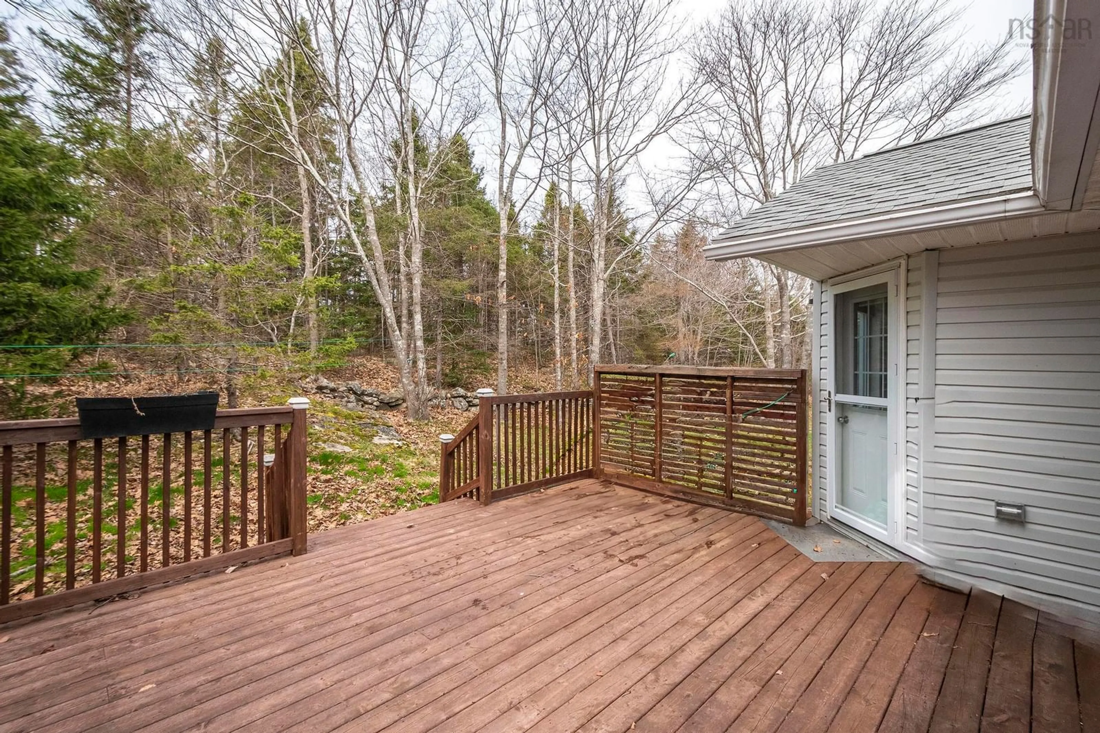 Patio, forest/trees view for 18 Atwood Terr, Bedford Nova Scotia B4A 3Y5
