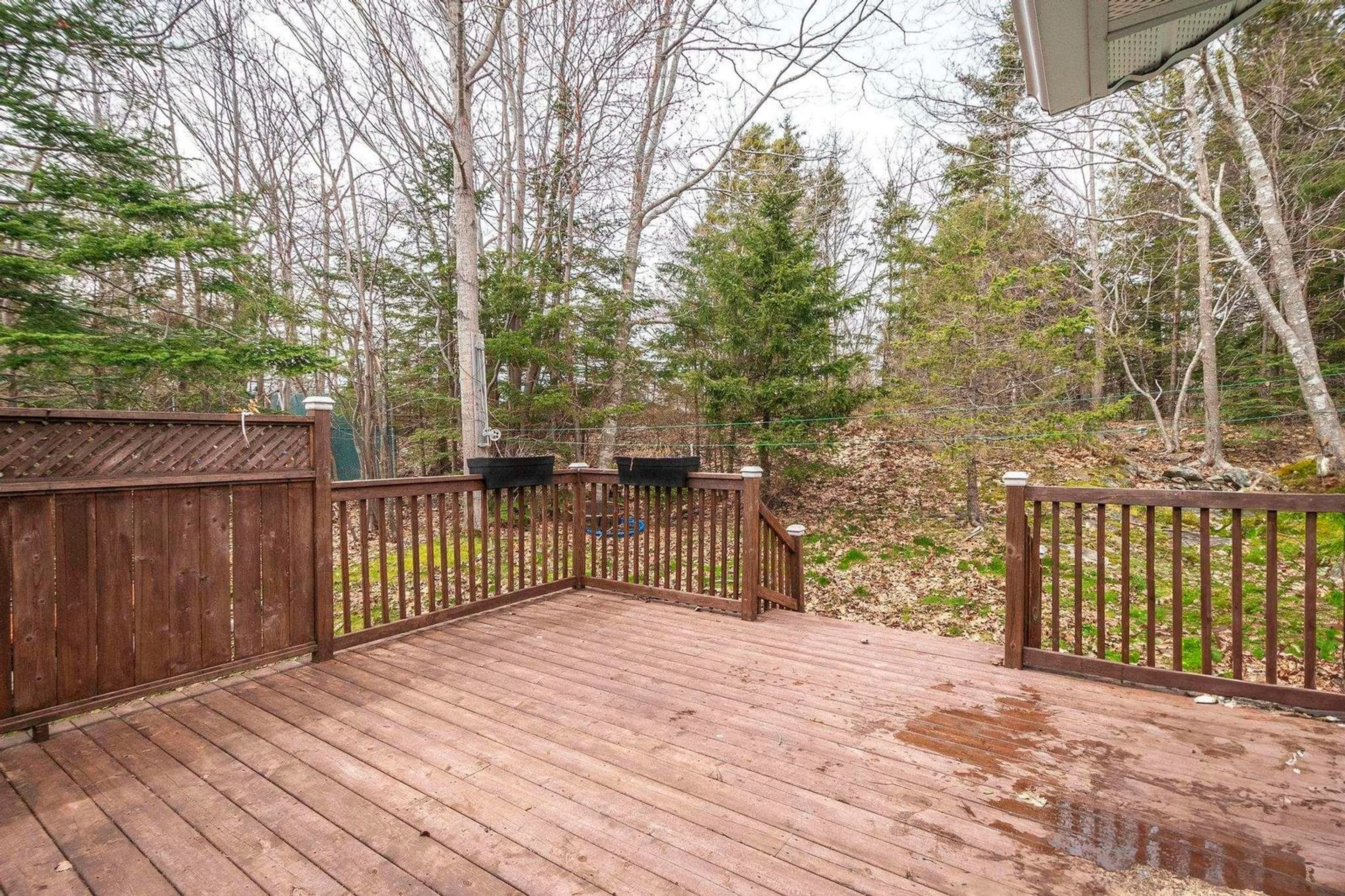Patio, forest/trees view for 18 Atwood Terr, Bedford Nova Scotia B4A 3Y5