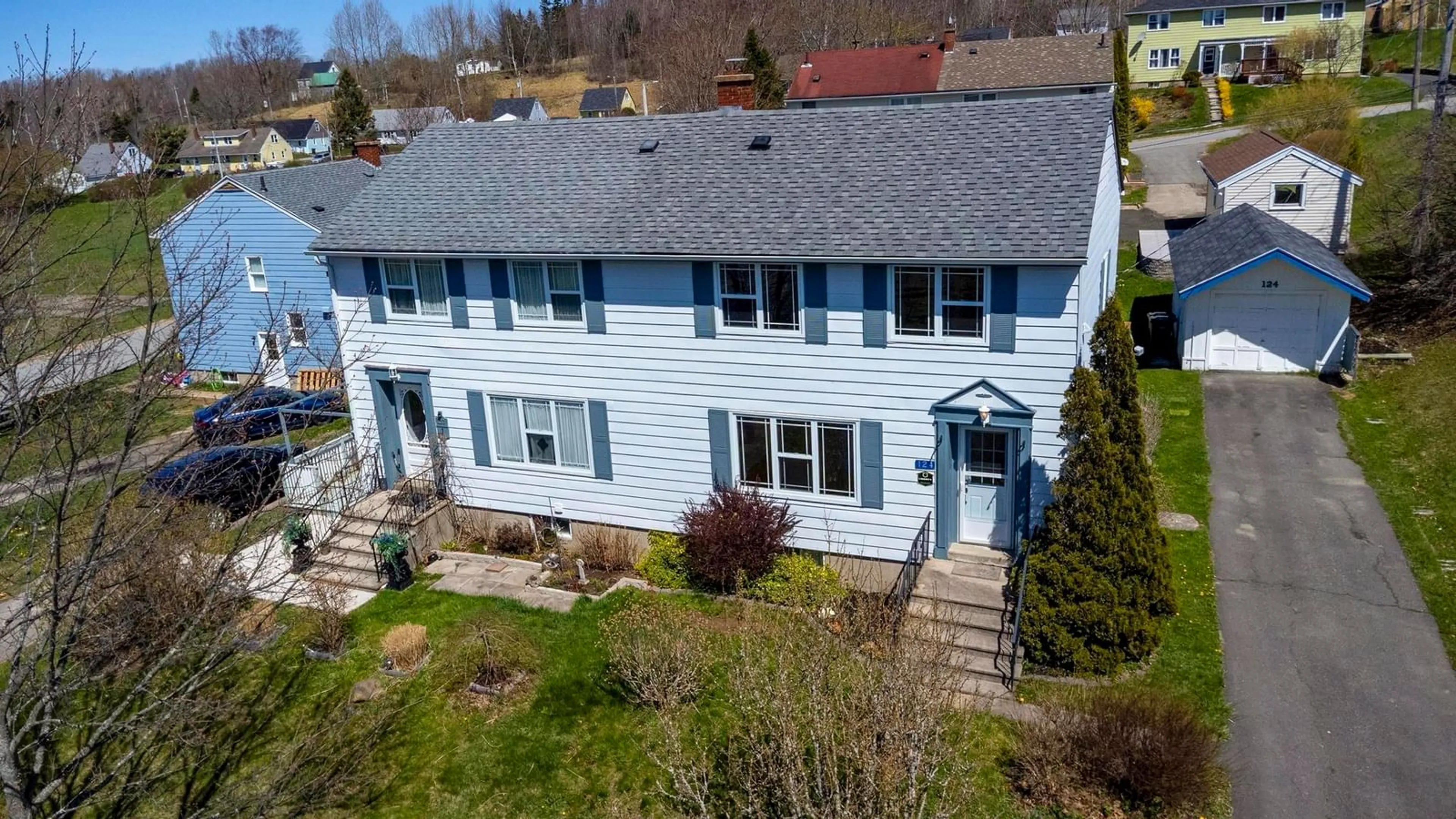 A pic from outside/outdoor area/front of a property/back of a property/a pic from drone, street for 124 Cote De Neige Rd, Cornwallis Nova Scotia B0S 1H0