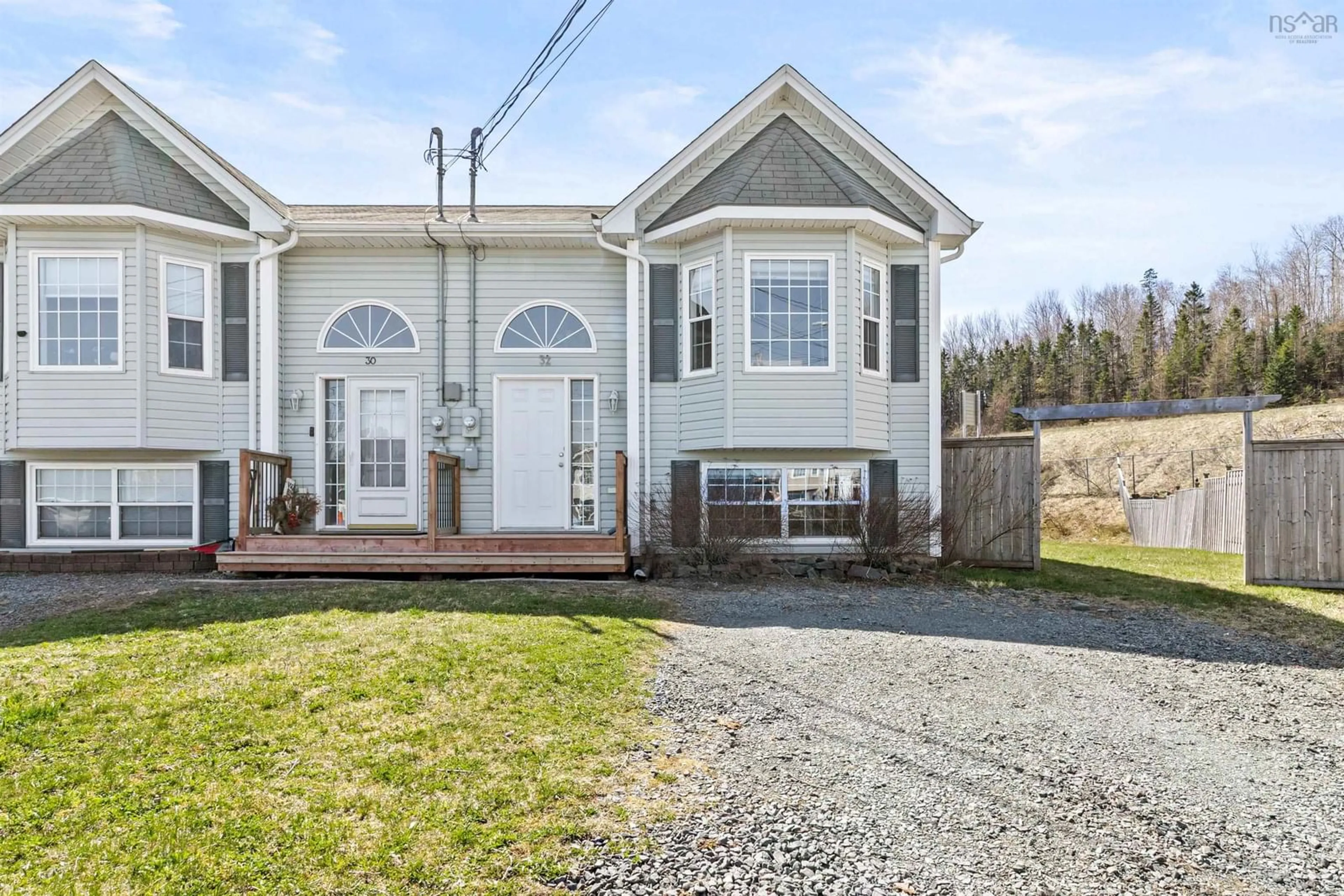 Home with vinyl exterior material, street for 32 Grayson Crt, Lower Sackville Nova Scotia B4C 0A8