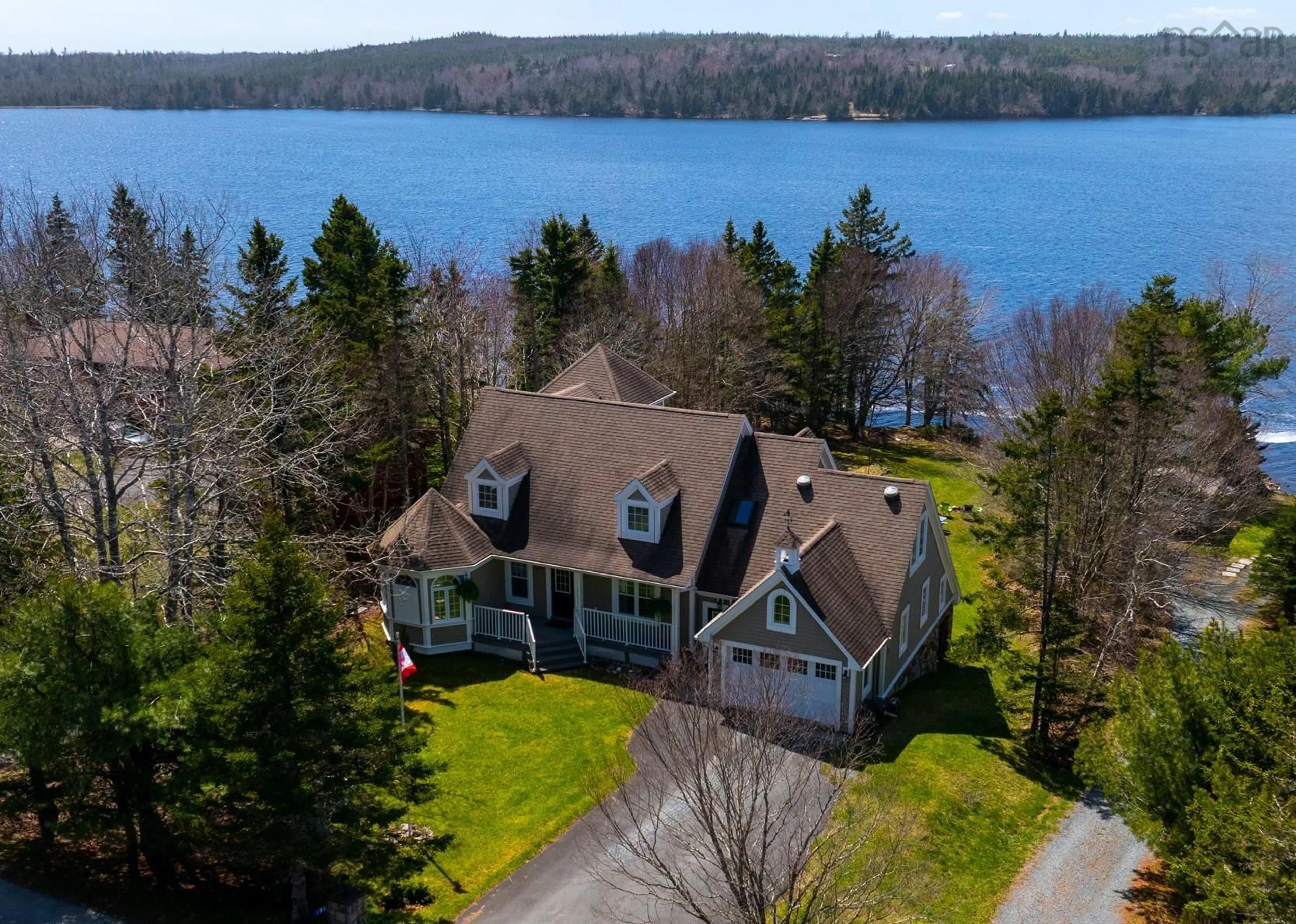 A pic from outside/outdoor area/front of a property/back of a property/a pic from drone, water/lake/river/ocean view for 191 Candy Mountain Rd, Mineville Nova Scotia B2Z 1K5