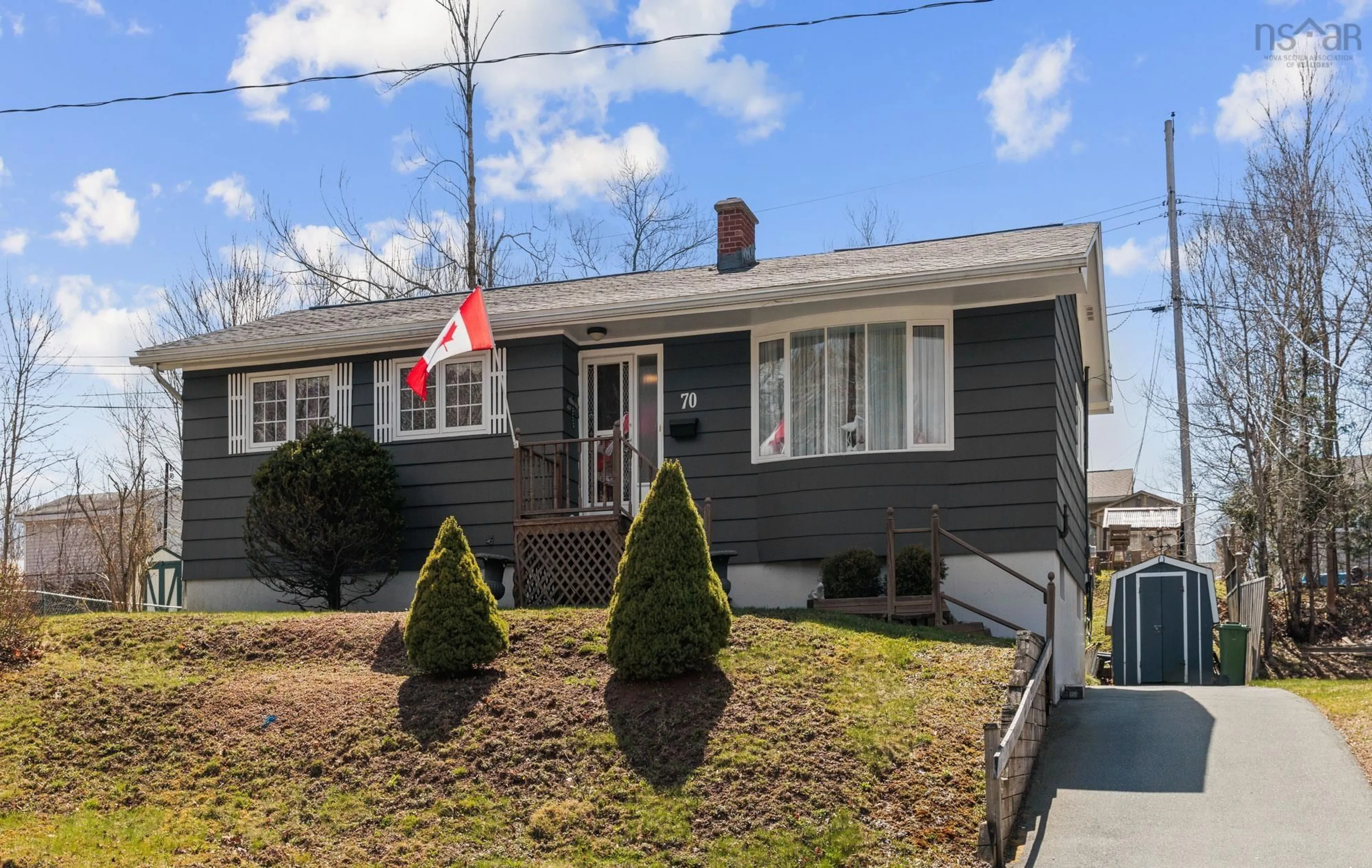 Home with vinyl exterior material, street for 70 Alder Cres, Lower Sackville Nova Scotia B4C 1A2