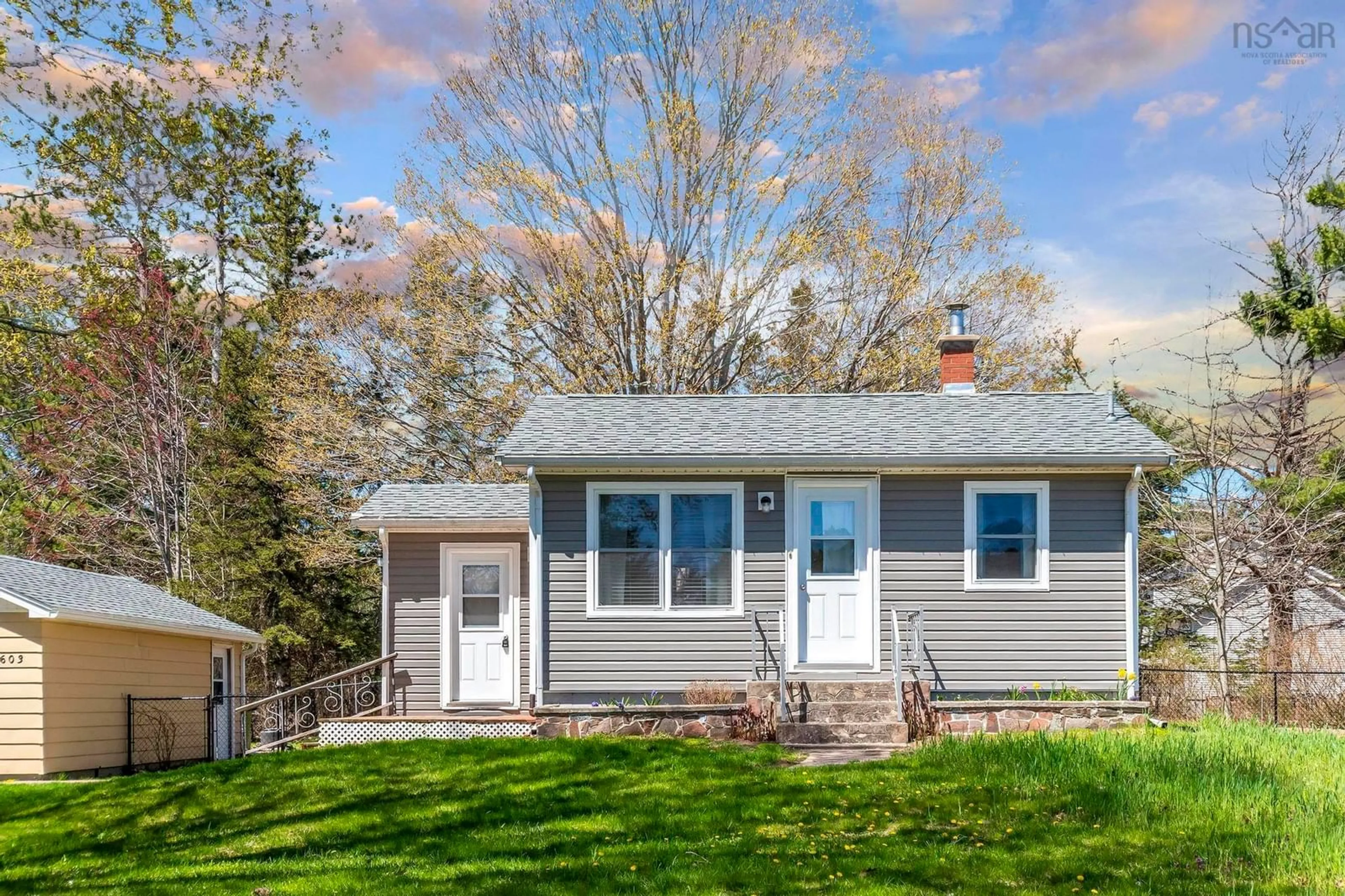 Home with vinyl exterior material, street for 603 Glengary Row, Greenwood Nova Scotia B0P 1N0